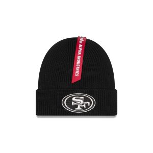 Alpha Industries x San Francisco 49ers Black Cuff Knit Hat
