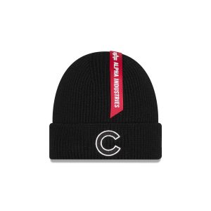 Alpha Industries x Chicago Cubs Black Cuff Knit Hat