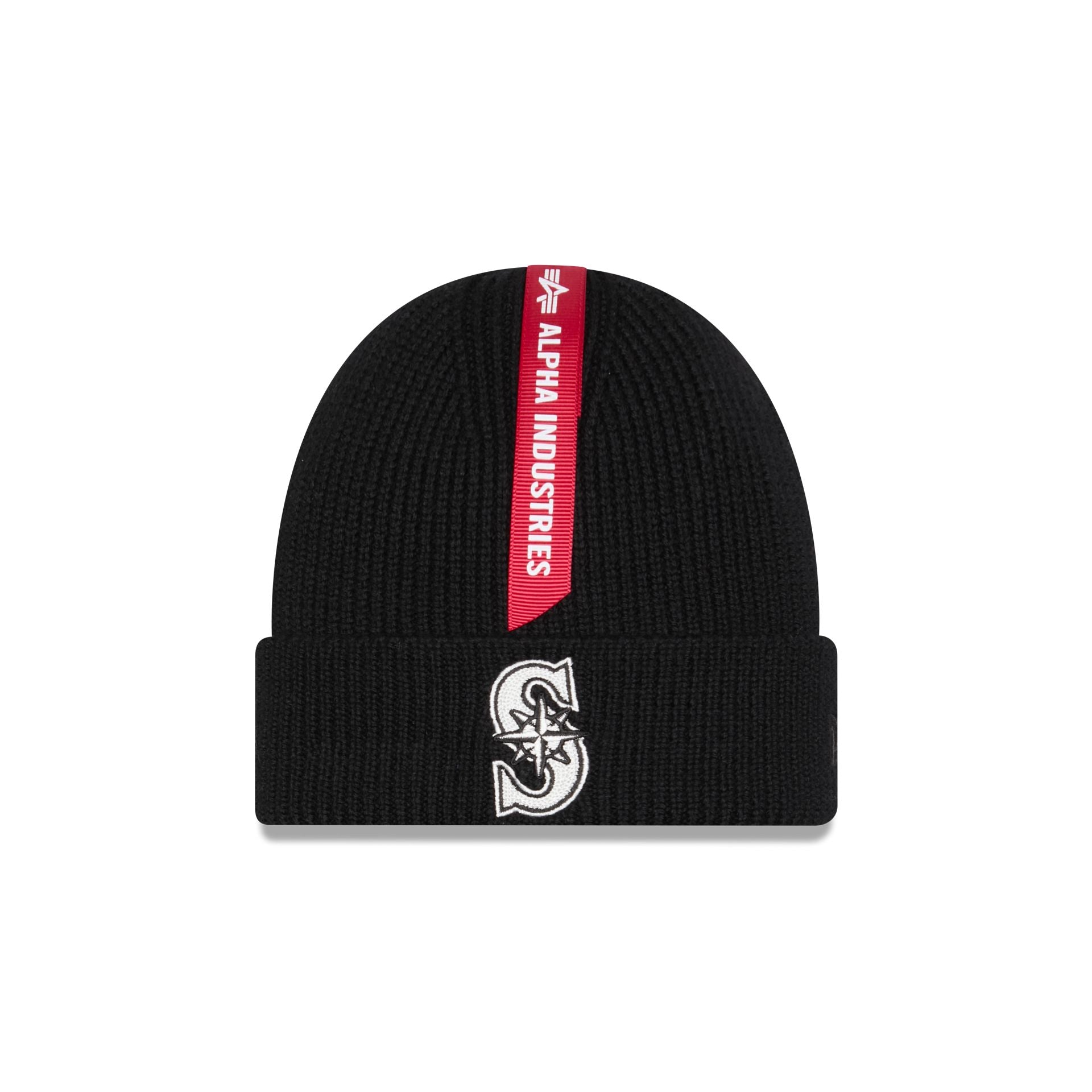 Alpha Industries x Seattle Mariners Black Cuff Knit Hat