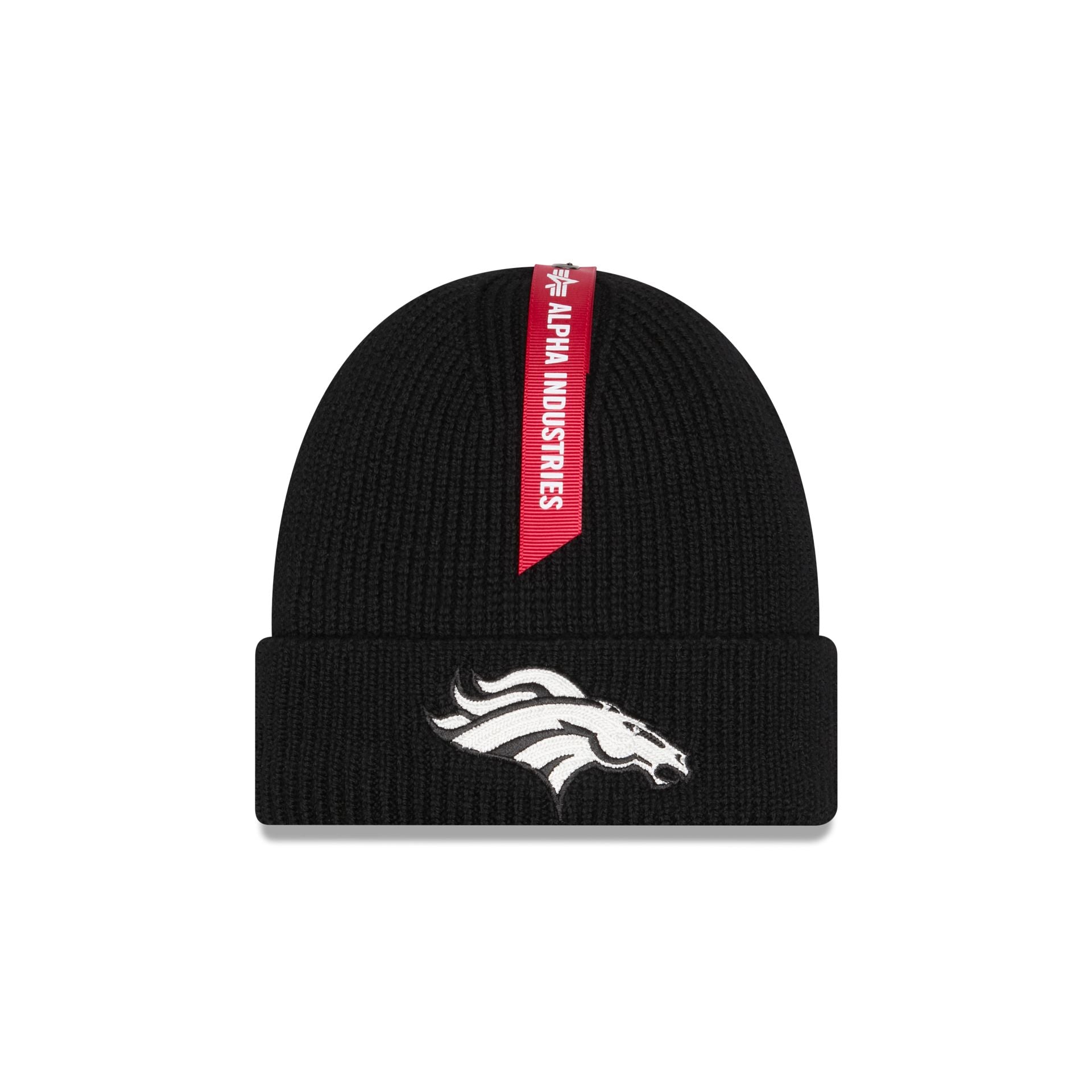 Alpha Industries x Denver Broncos Black Cuff Knit Hat
