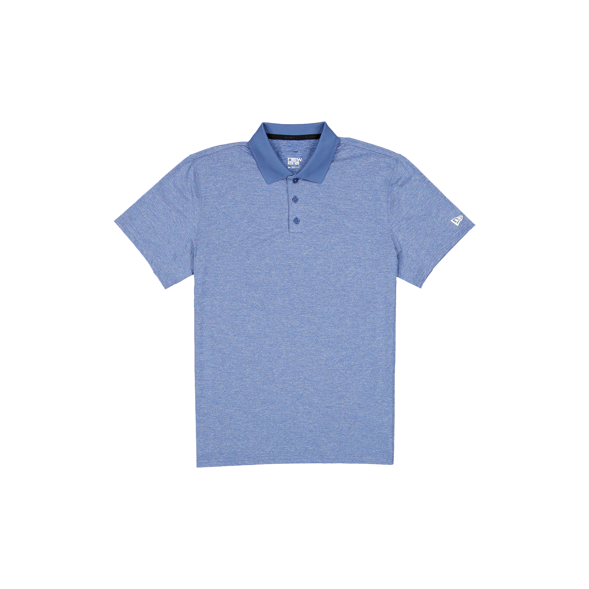 New Era Branded Golf Heather Indigo Blue Polo