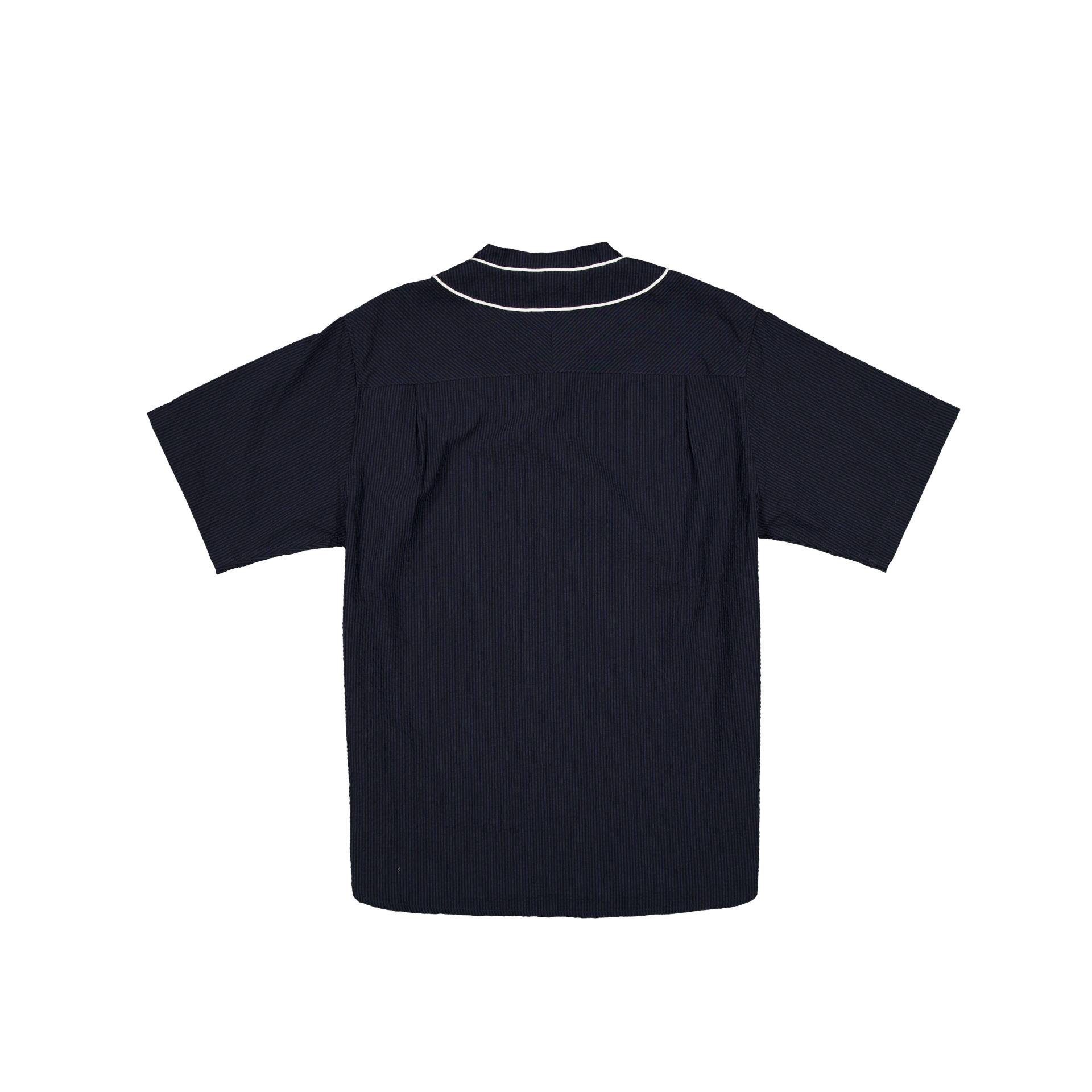 New Era Branded Seersucker Throwback Baseball Navy Jersey - Image 2