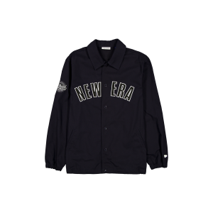 New Era Branded Twill Applique Navy Coaches Jacket