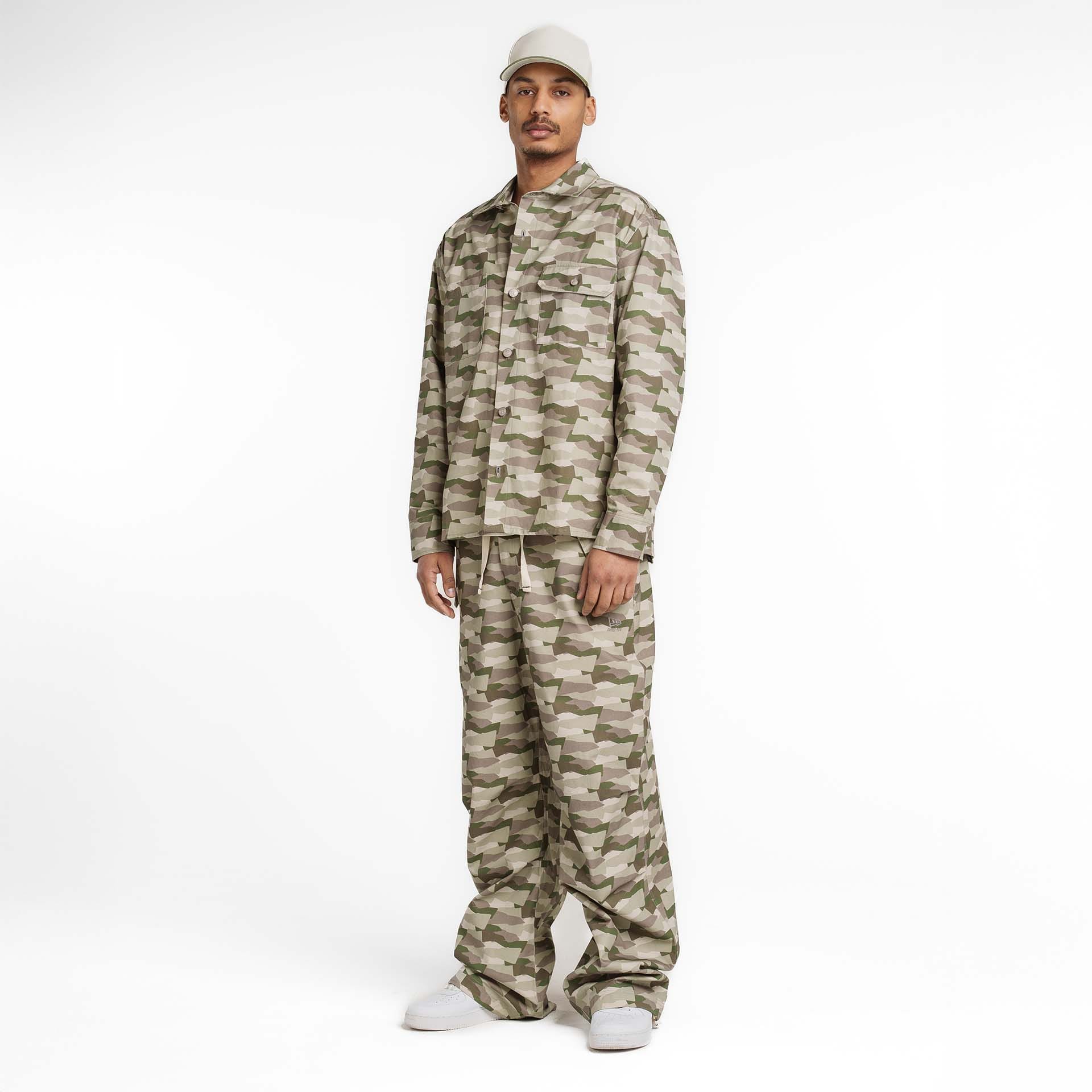 New Era Branded Printed Military Shacket - Image 5