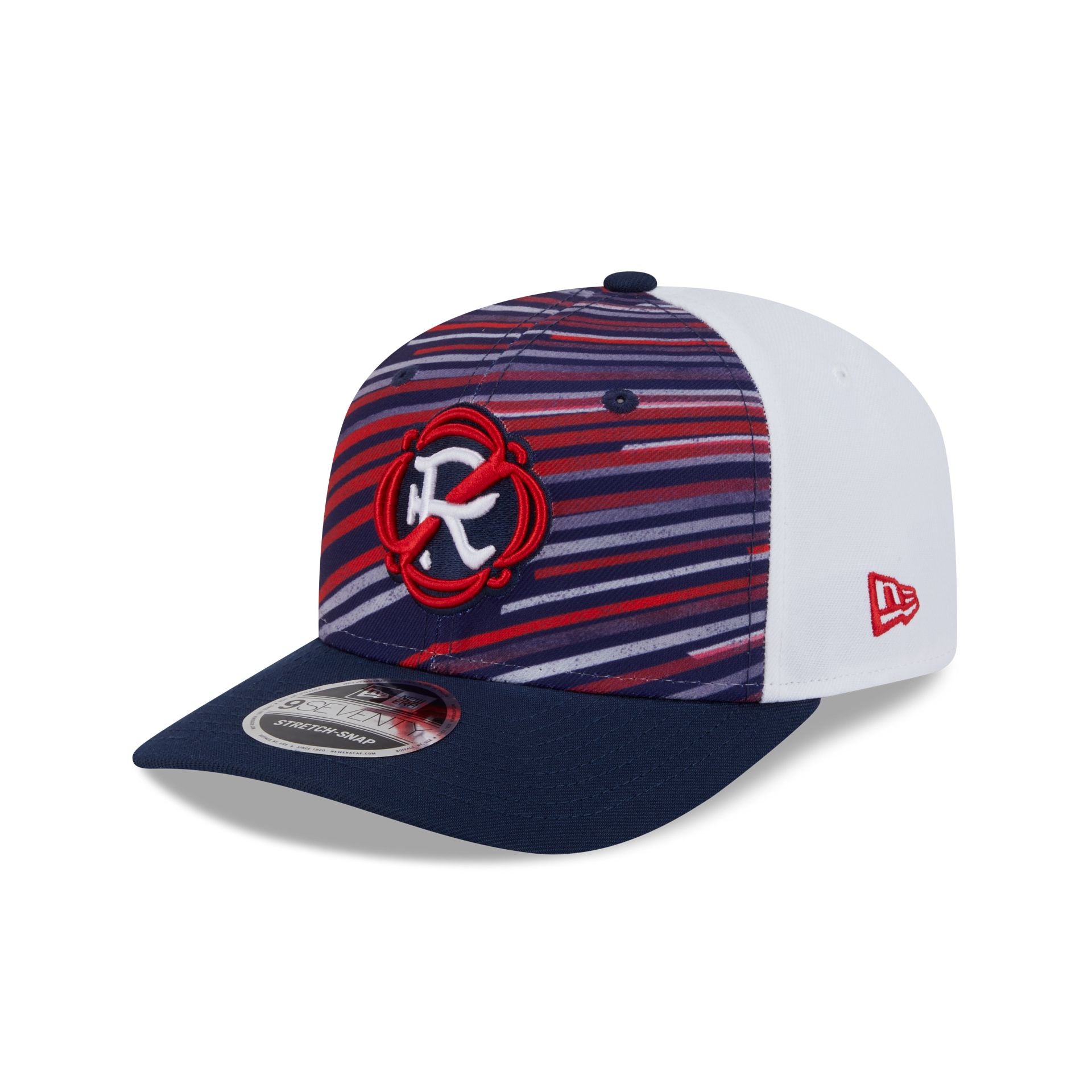 New England Revolution 2025 Jersey Hook Multicolor 9SEVENTY Stretch-Snap Hat - Image 3