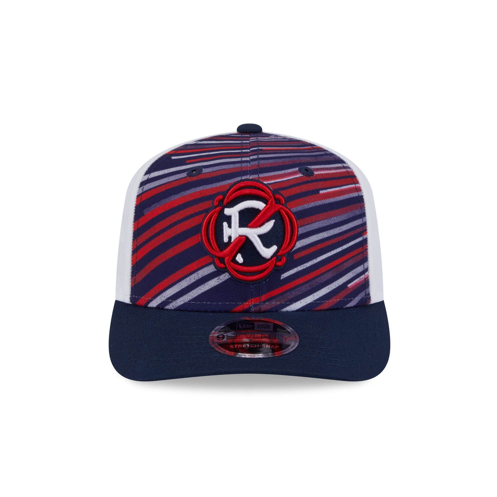 New England Revolution 2025 Jersey Hook Multicolor 9SEVENTY Stretch-Snap Hat - Image 2