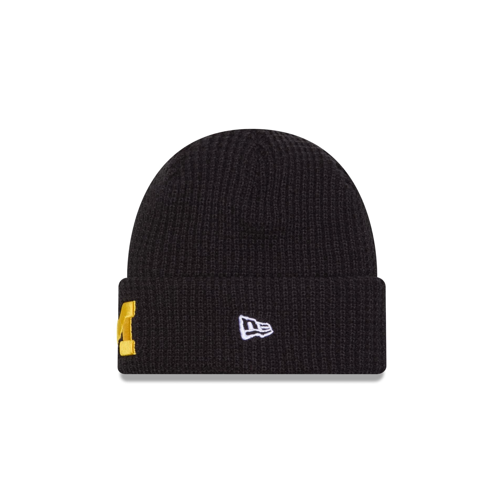 Michigan Wolverines Waffle Stitch Knit Beanie Hat - Image 2
