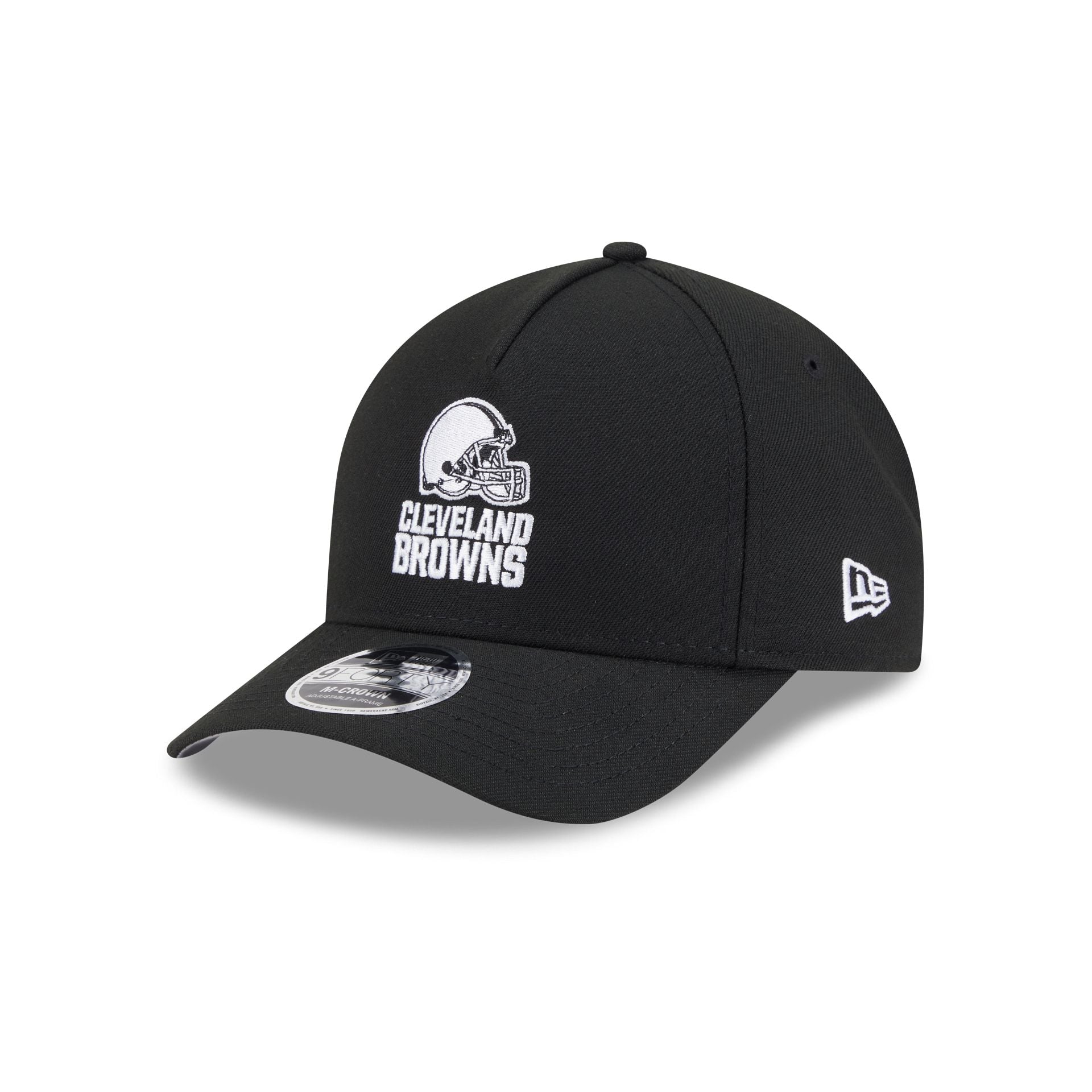 Cleveland Browns Black & White 9FORTY M-Crown A-Frame Snapback Hat