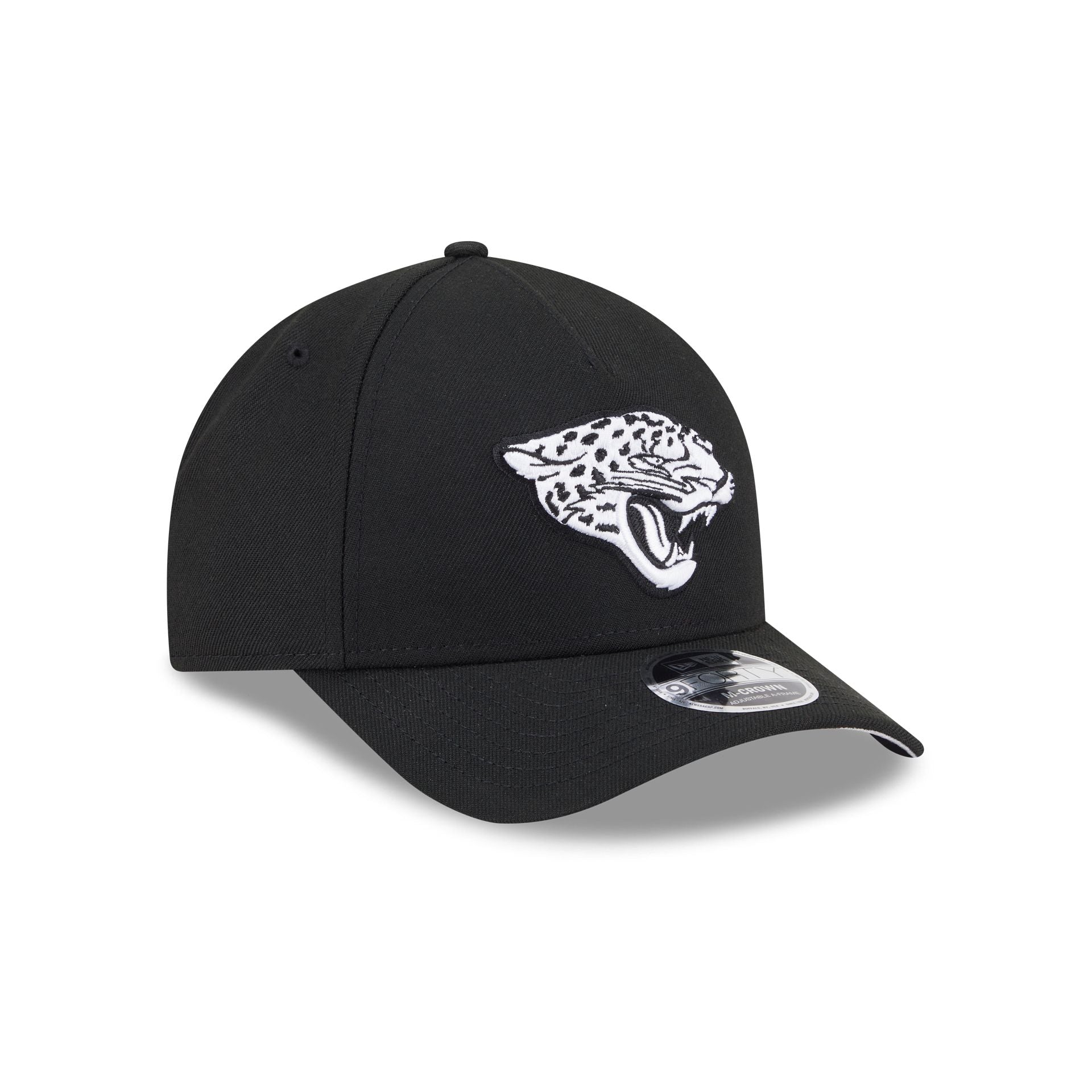 Jacksonville Jaguars Black & White 9FORTY M-Crown A-Frame Snapback Hat - Image 3