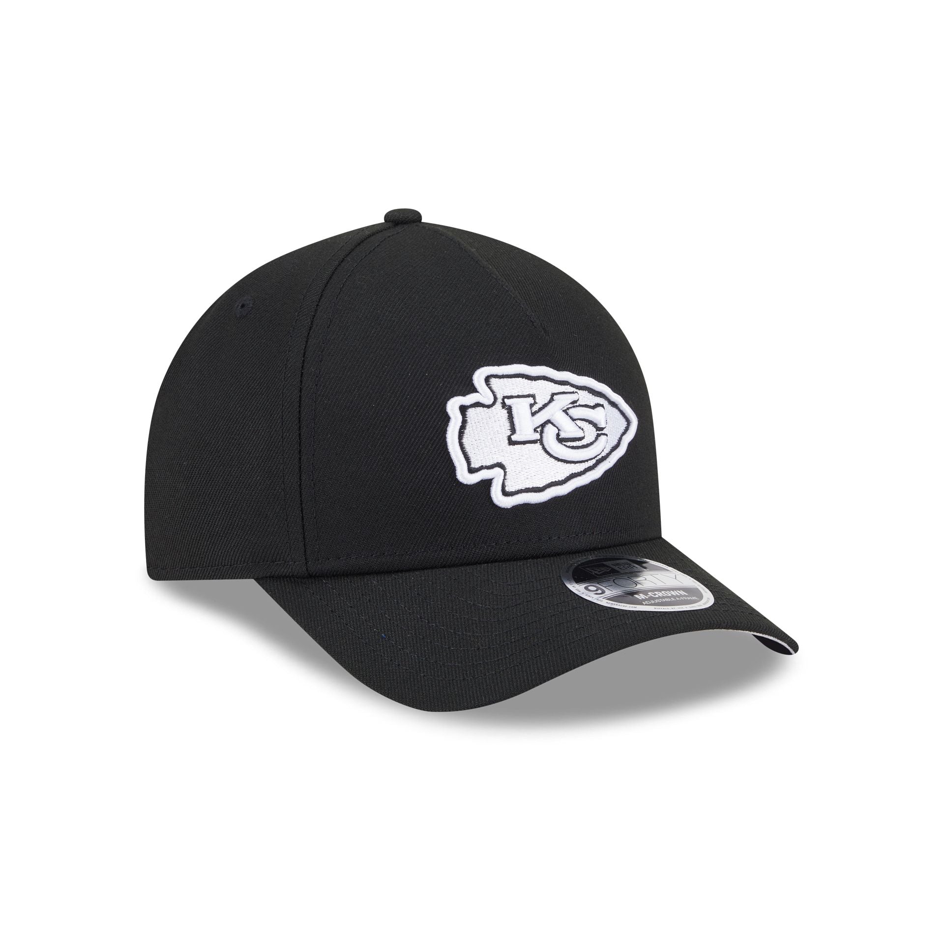 Kansas City Chiefs Black & White 9FORTY M-Crown A-Frame Snapback Hat - Image 3
