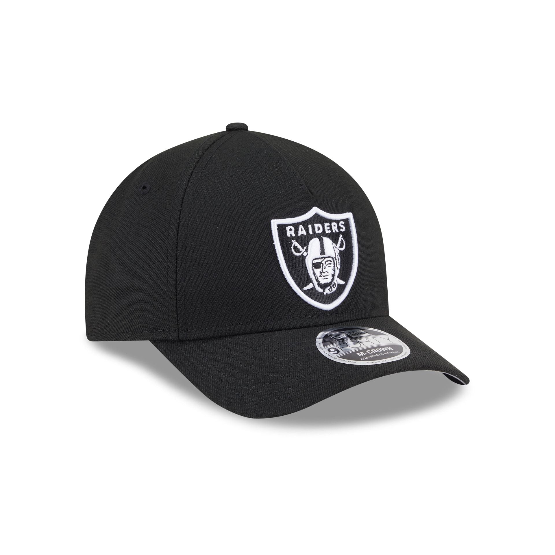 Las Vegas Raiders Black & White 9FORTY M-Crown A-Frame Snapback Hat - Image 3