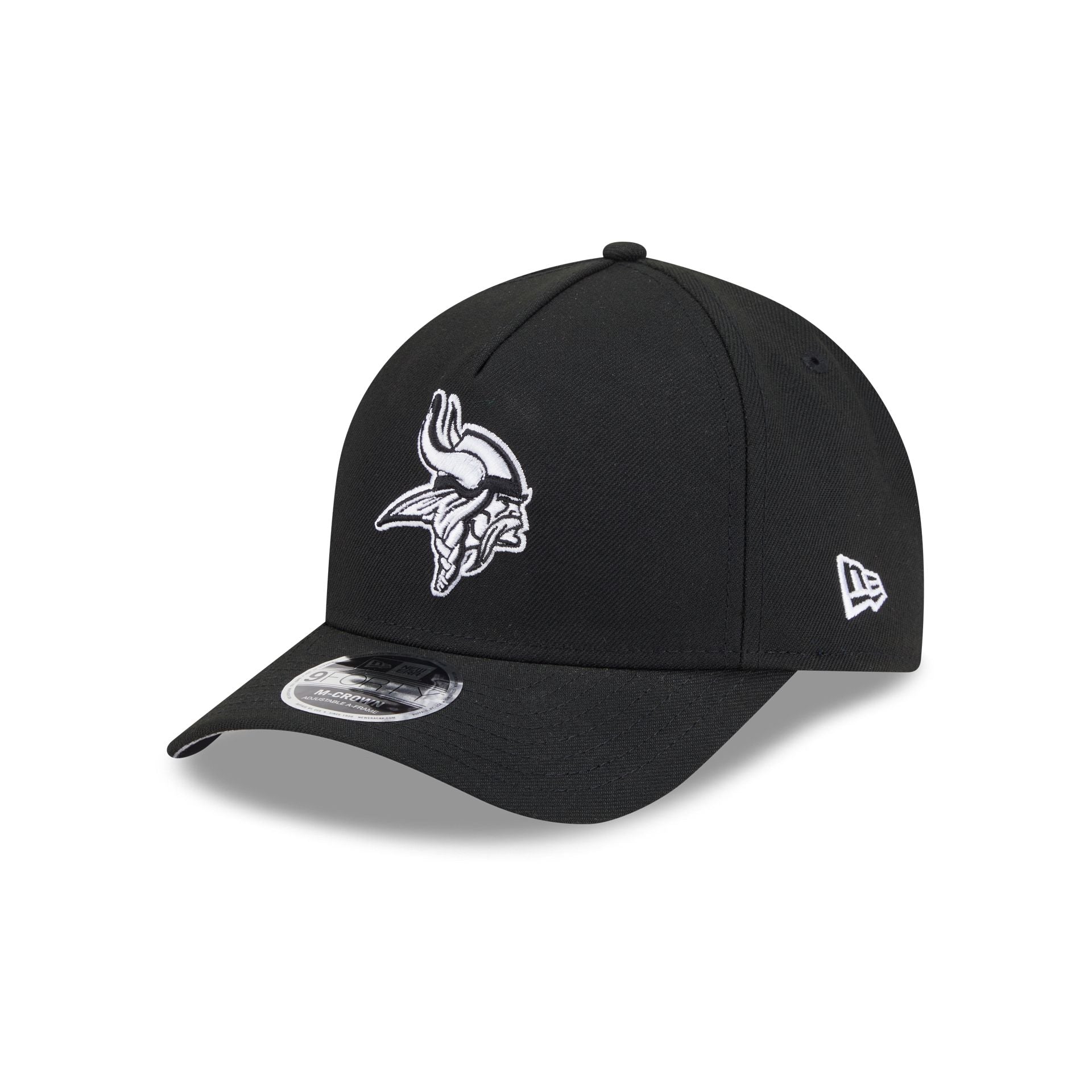 Minnesota Vikings Black & White 9FORTY M-Crown A-Frame Snapback Hat