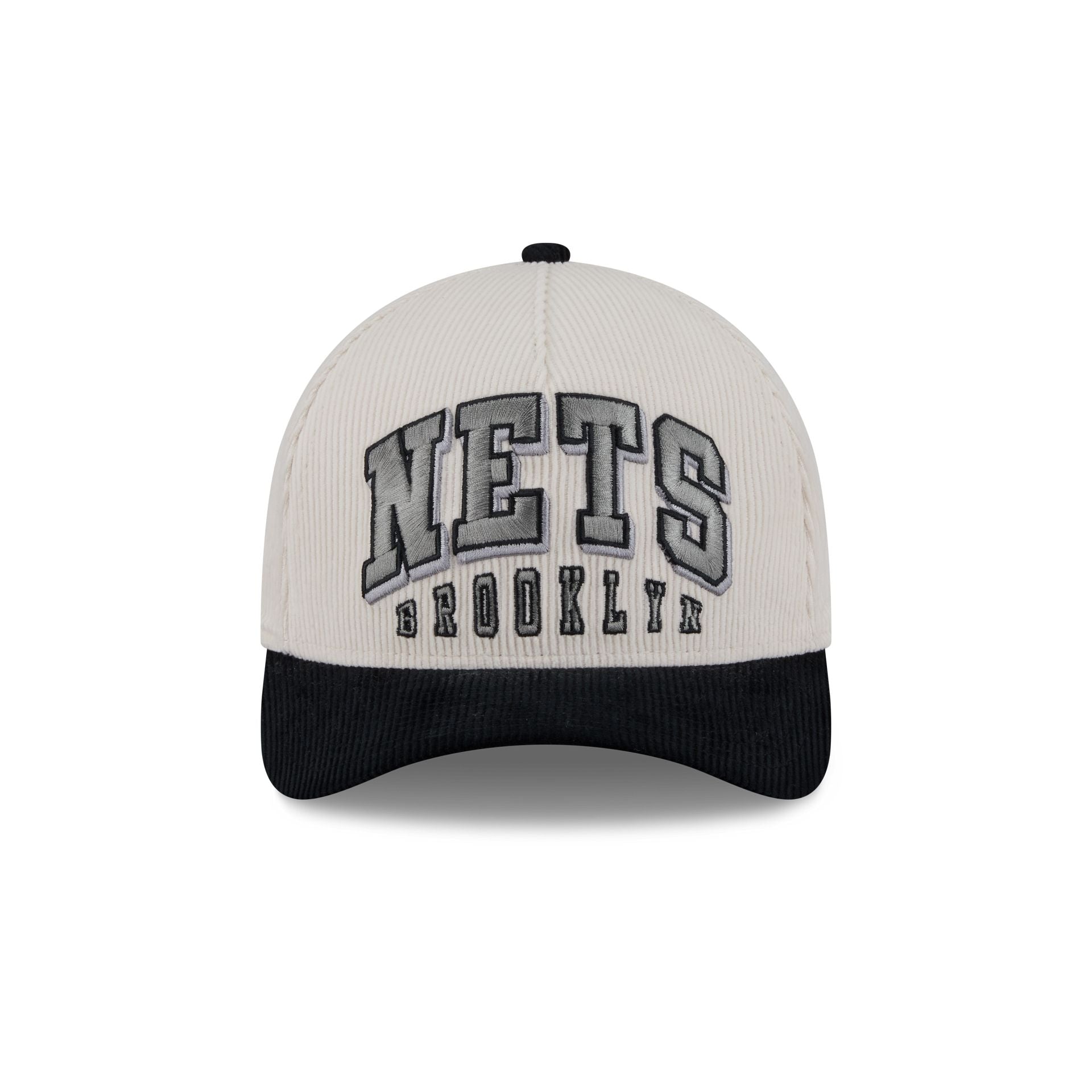 Brooklyn Nets Stacked Corduroy 9FORTY M-Crown A-Frame Snapback Hat - Image 2