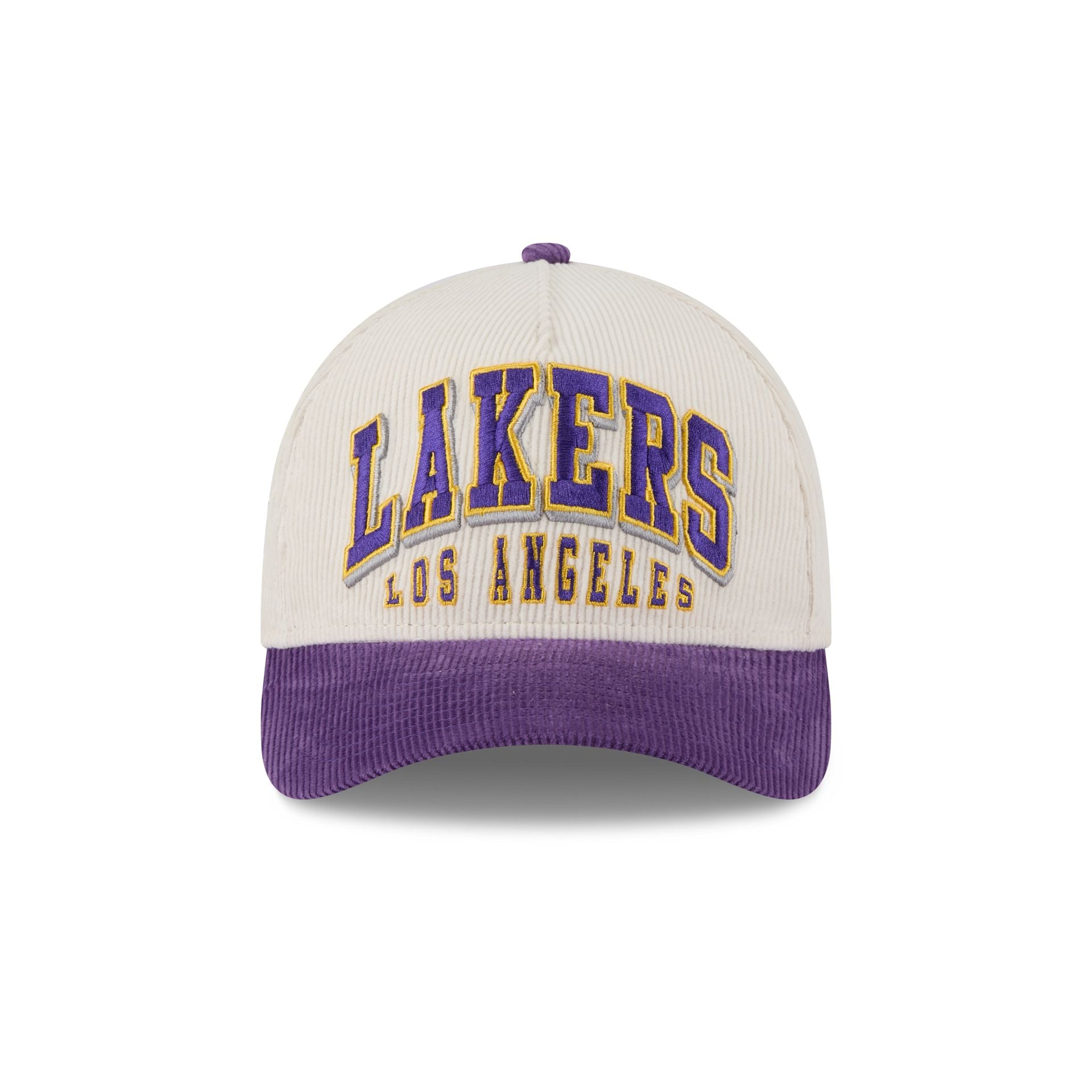 Los Angeles Lakers Stacked Corduroy 9FORTY M-Crown A-Frame Snapback Hat - Image 2