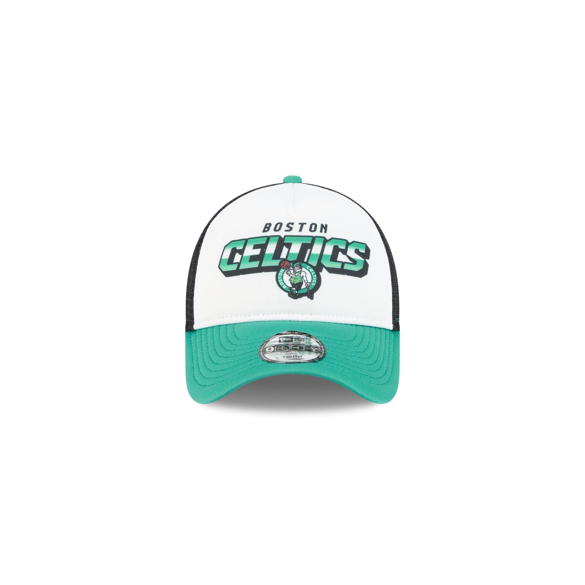 Boston Celtics Shine Kids 9FORTY A-Frame Trucker Hat - Image 2