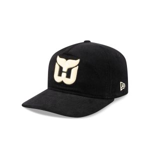 Hartford Whalers Nostalgic Black Corduroy 19TWENTY Adjustable Hat