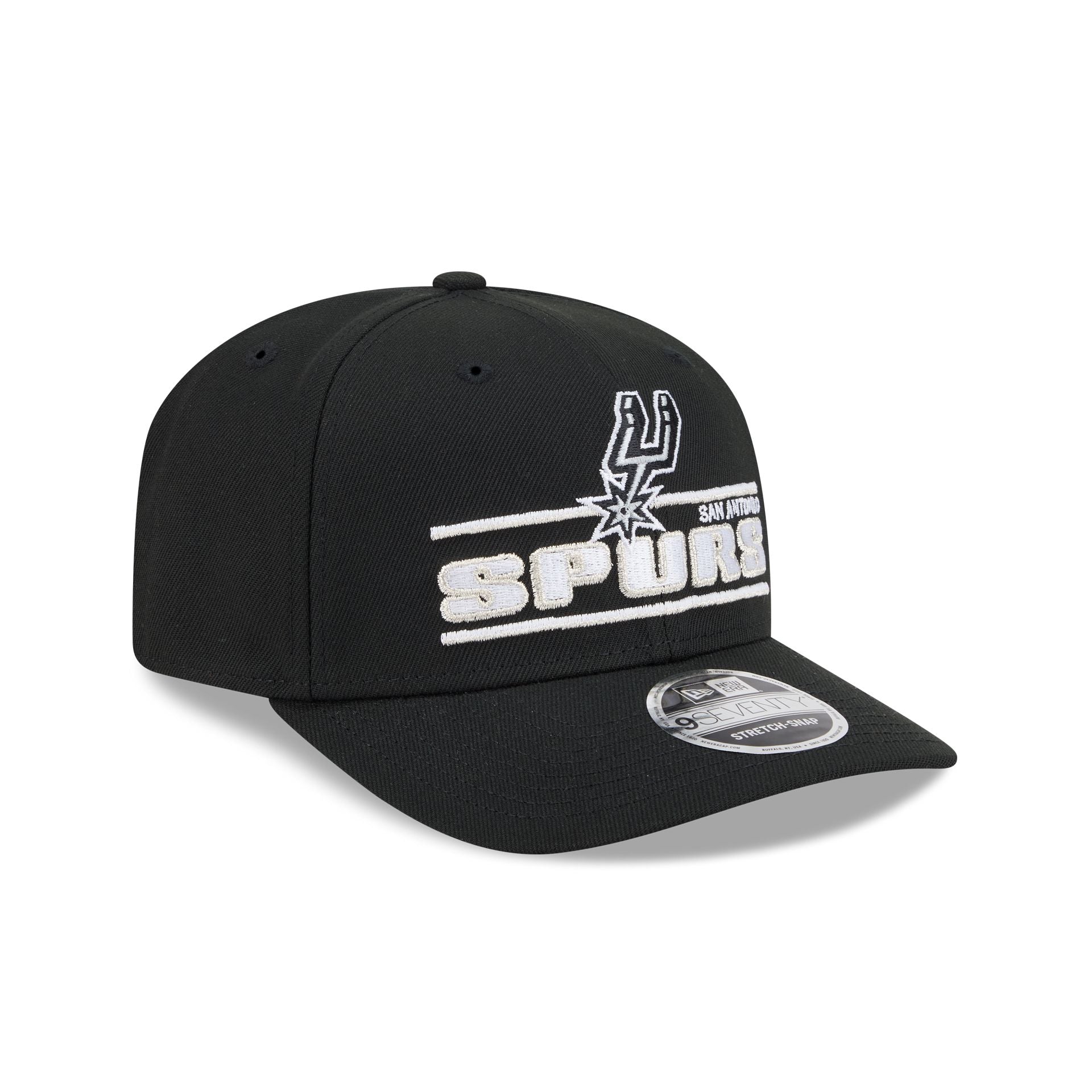 San Antonio Spurs Stated 9SEVENTY Stretch-Snap Hat - Image 3