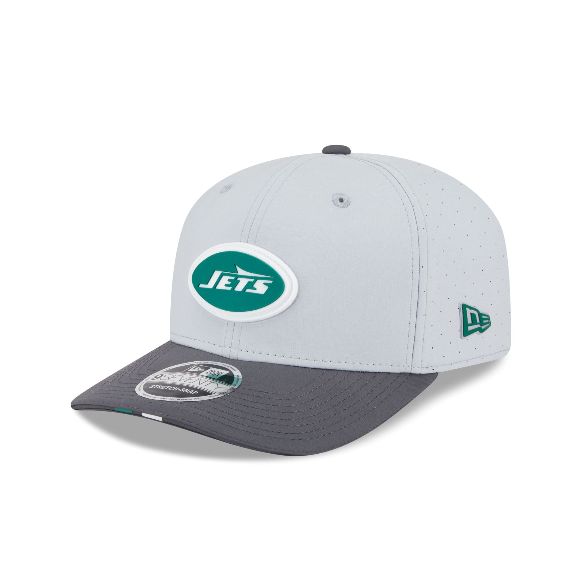 New York Jets 2025 Training Gray 9SEVENTY Stretch-Snap Hat