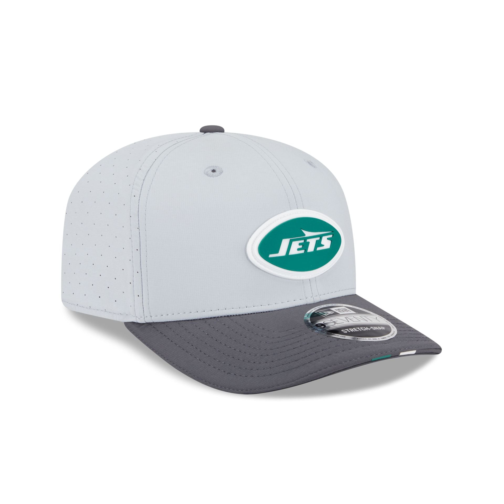 New York Jets 2025 Training Gray 9SEVENTY Stretch-Snap Hat - Image 3