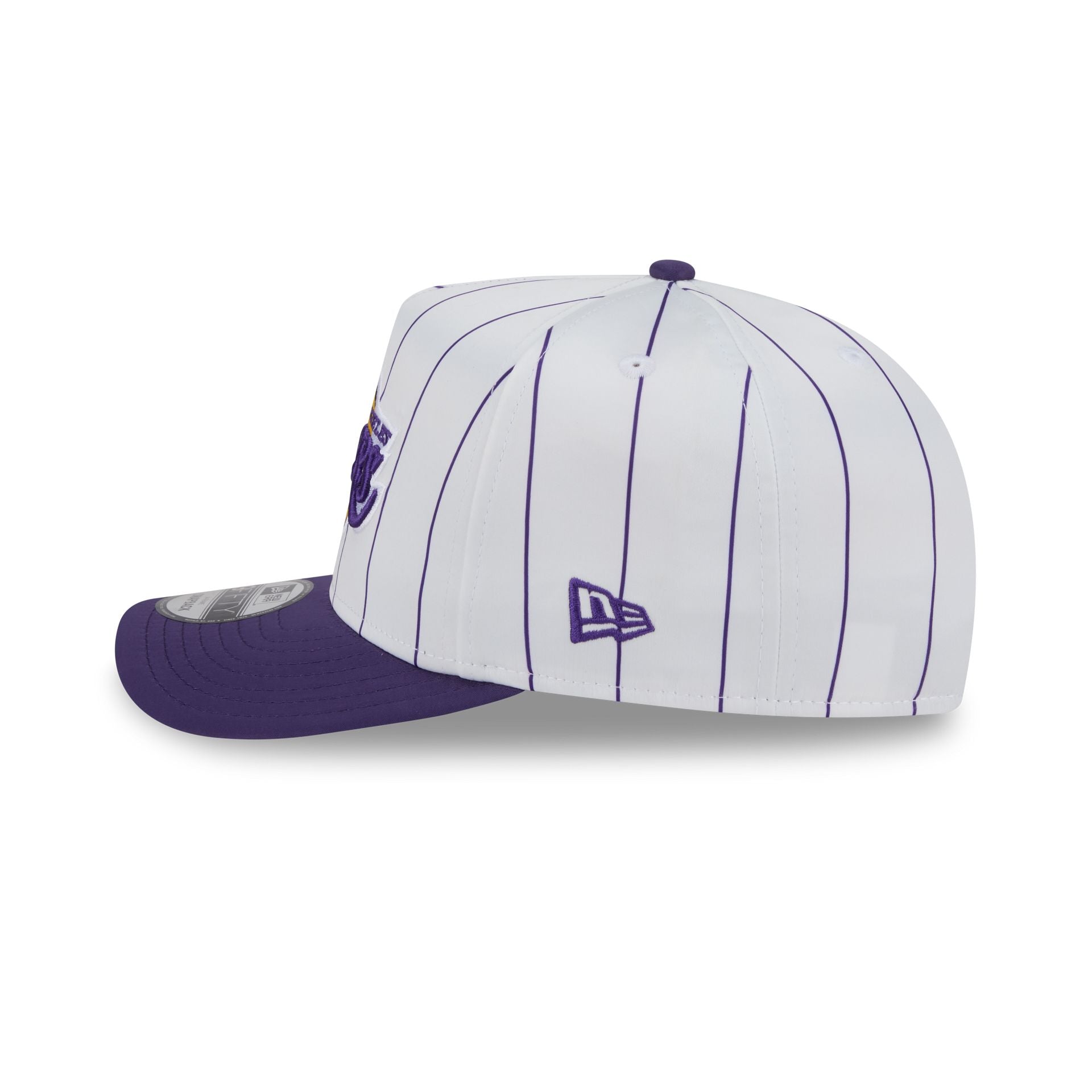 Los Angeles Lakers Satin Pinstripe 9FIFTY A-Frame Snapback Hat - Image 4