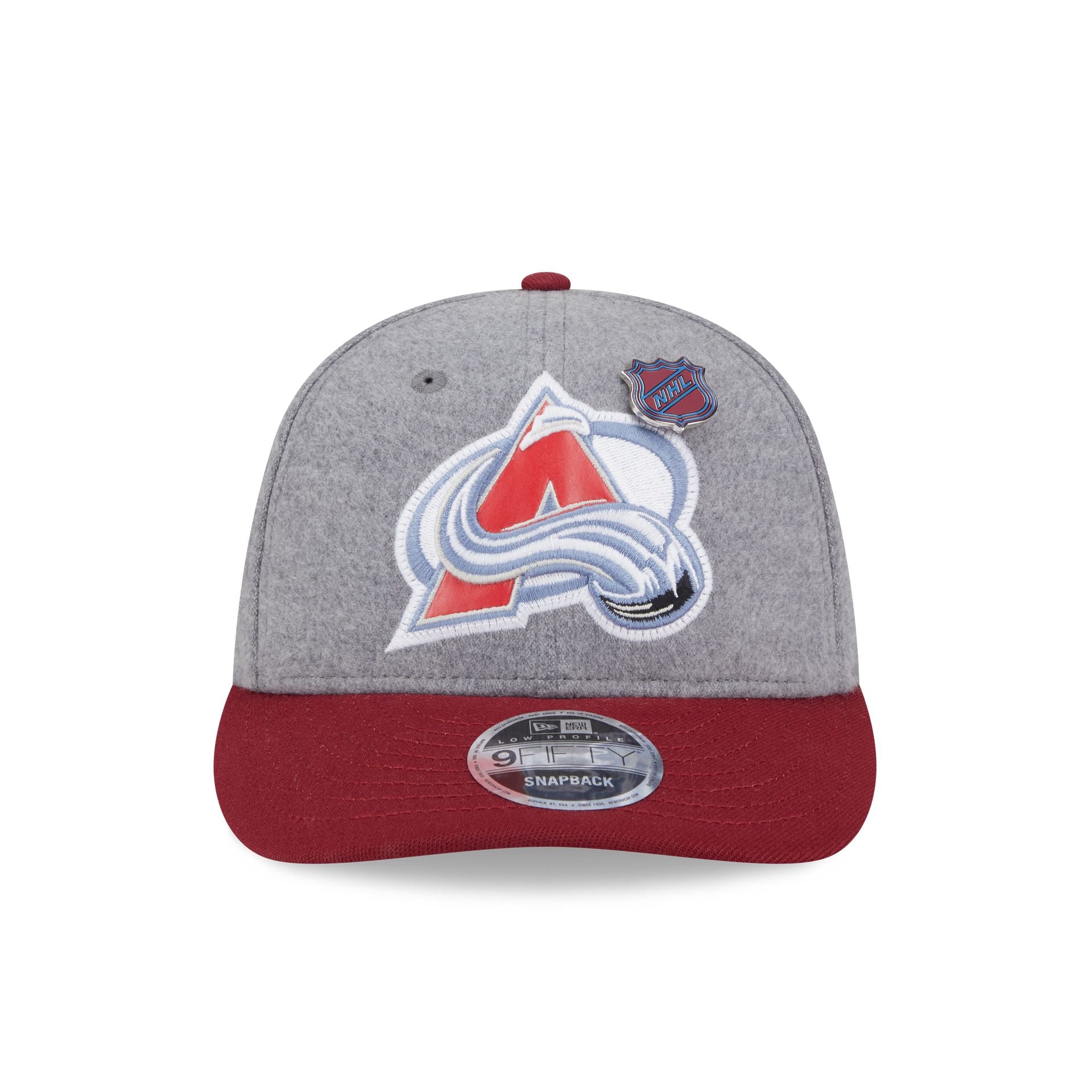 Colorado Avalanche Heather Gray Wool Low Profile 9FIFTY Snapback Hat - Image 2