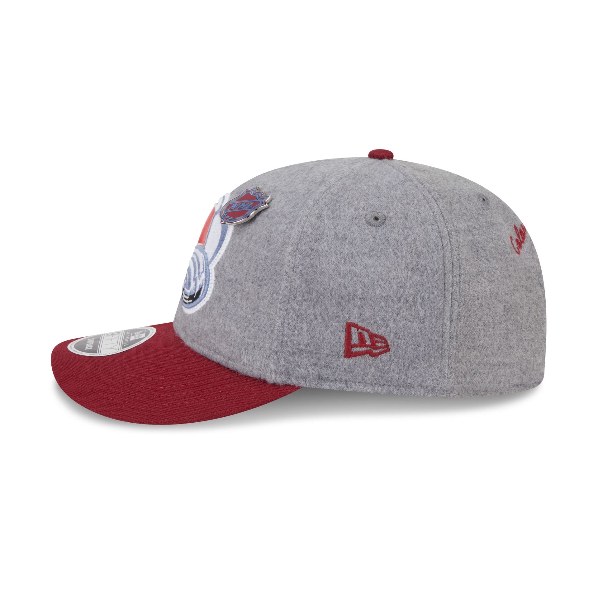 Colorado Avalanche Heather Gray Wool Low Profile 9FIFTY Snapback Hat - Image 5