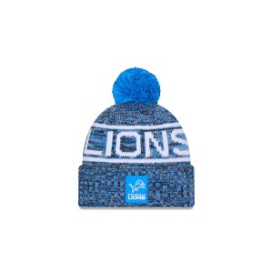 Detroit Lions 2025 Sideline Cold Weather Kids Pom Knit Hat