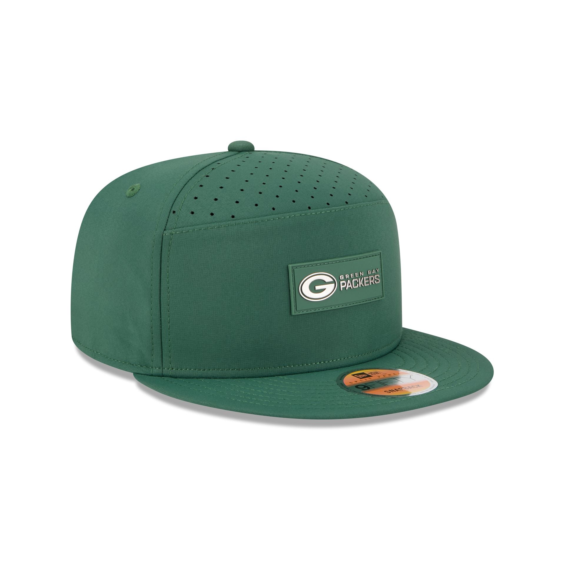 Green Bay Packers 2025 Sideline Hot Weather Split Panel 9FIFTY Snapback Hat - Image 3