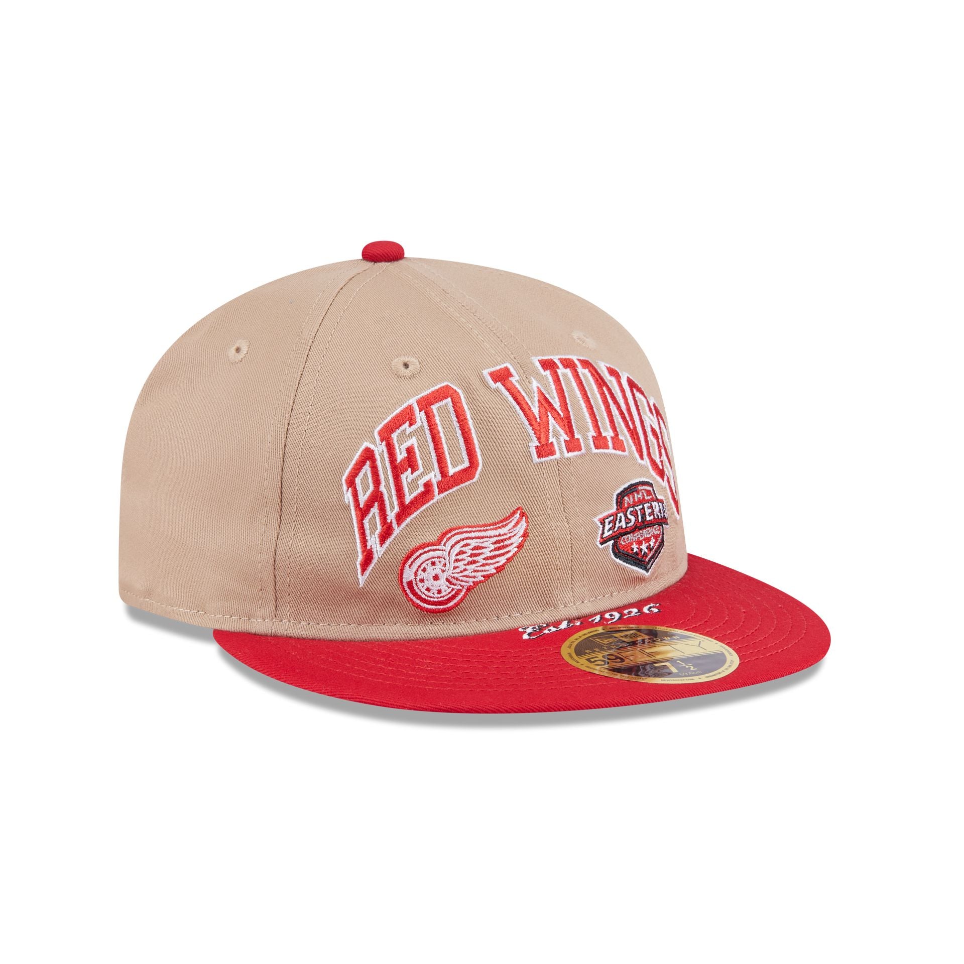 Detroit Red Wings Camel Retro Crown 59FIFTY Fitted Hat - Image 3