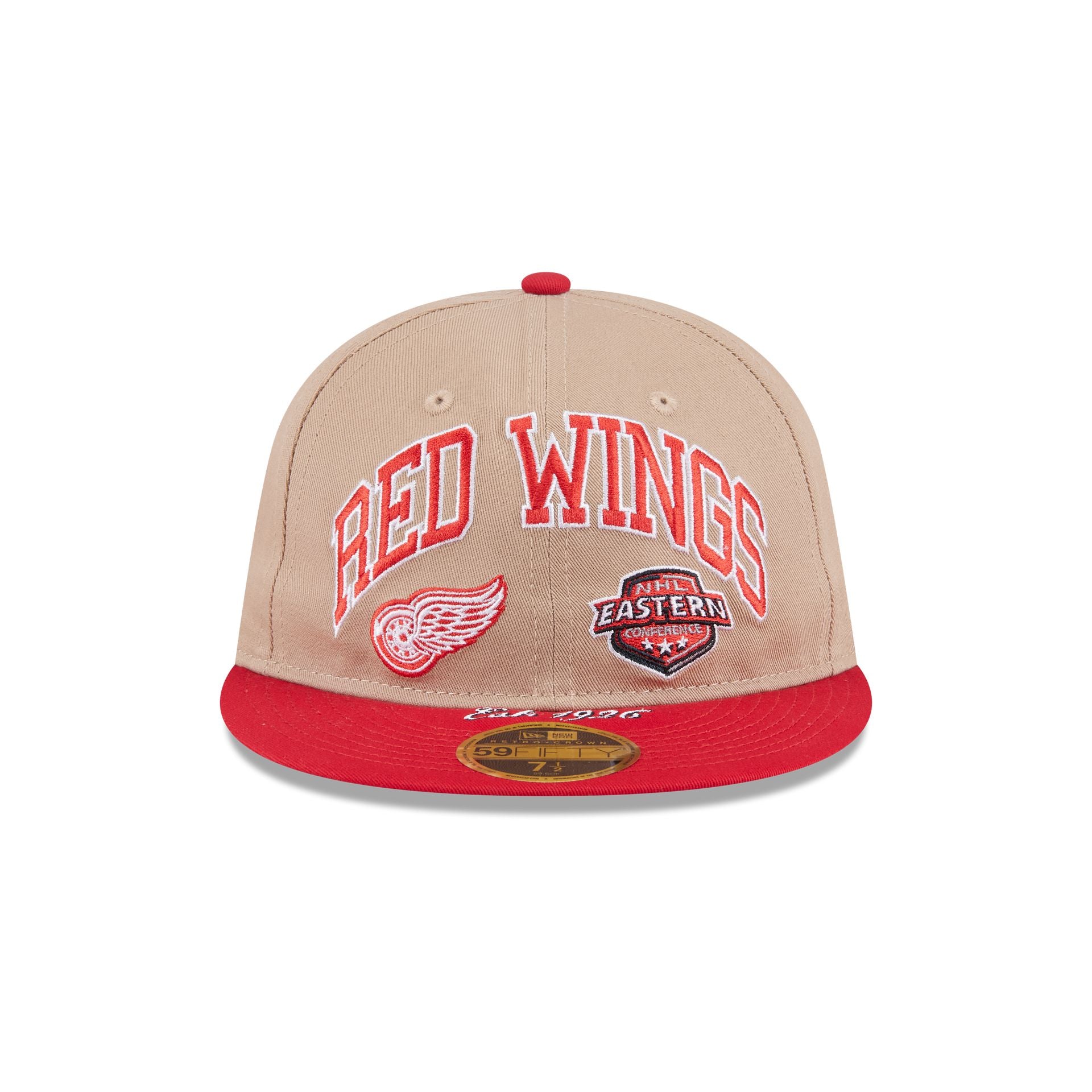 Detroit Red Wings Camel Retro Crown 59FIFTY Fitted Hat - Image 2