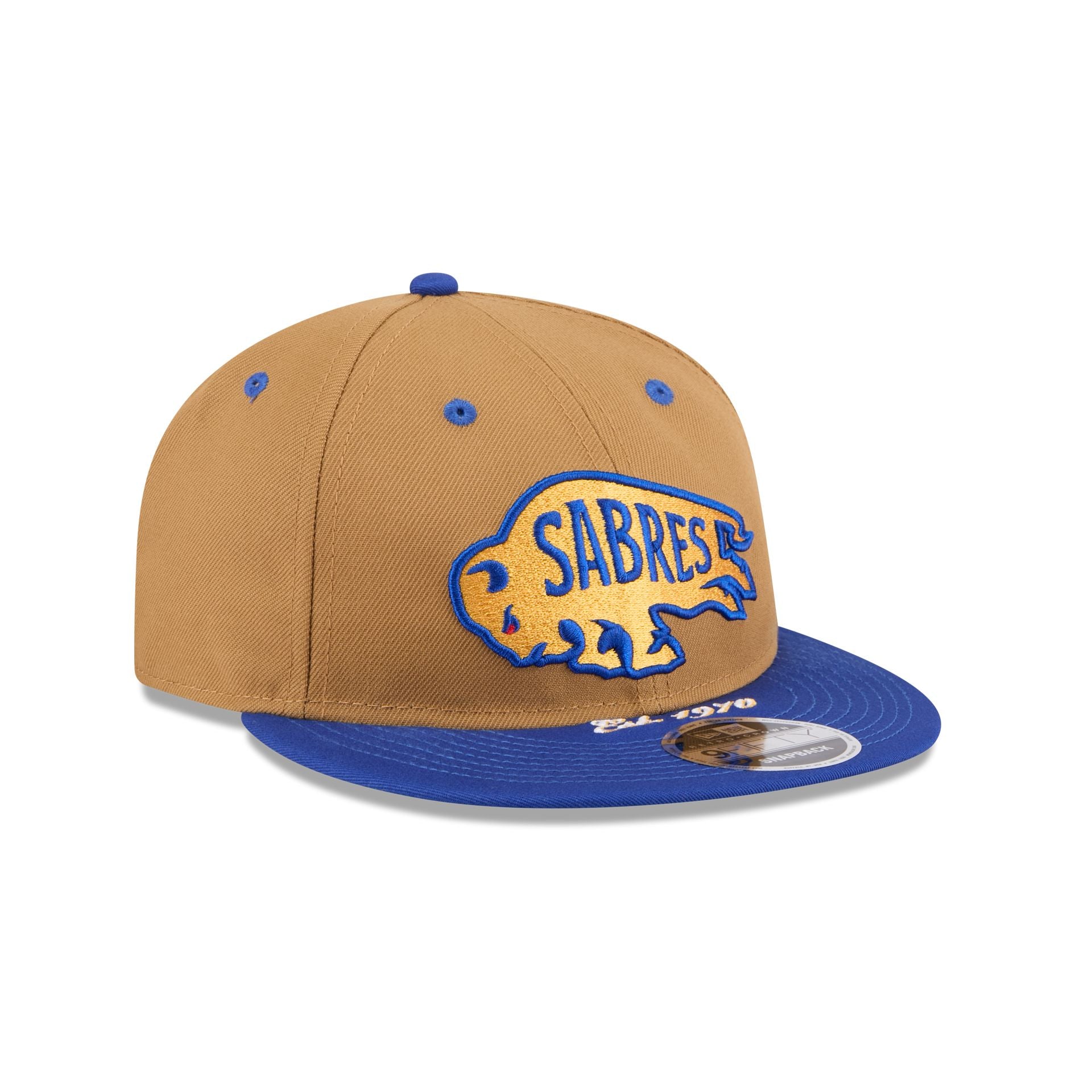 Buffalo Sabres Wheat Retro Crown 9FIFTY Snapback Hat - Image 3