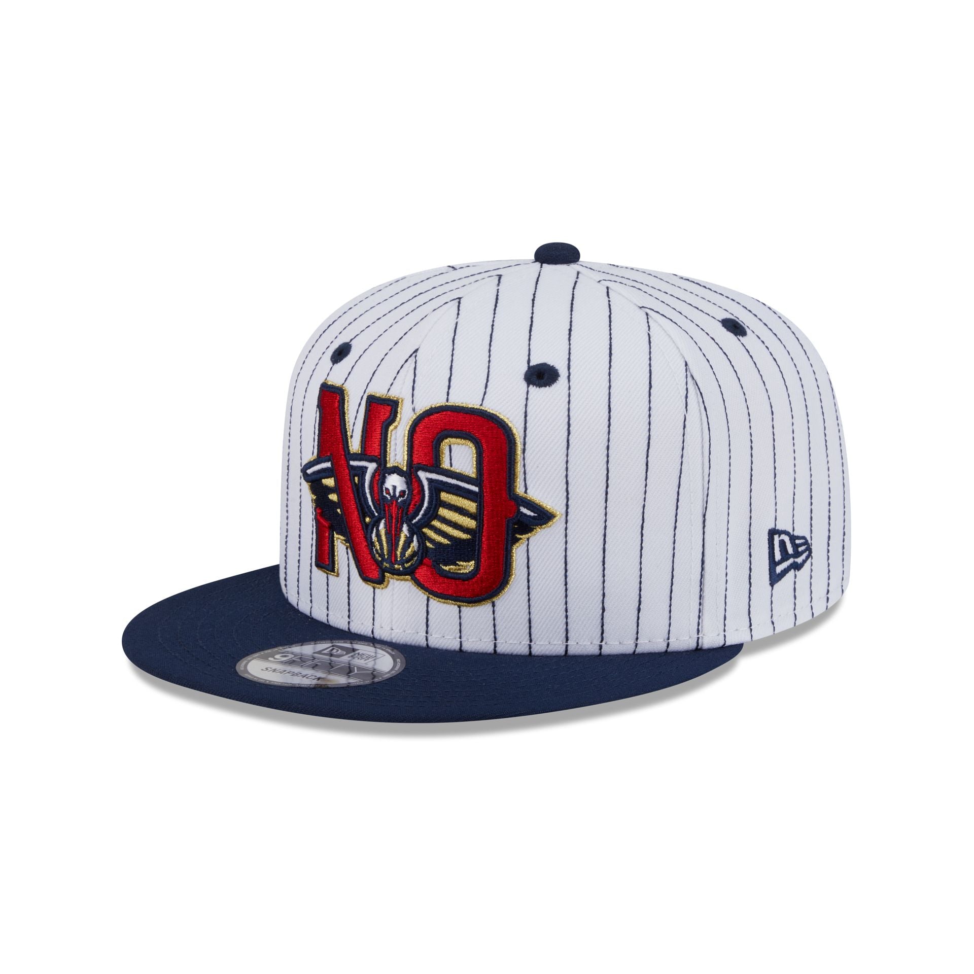 New Orleans Pelicans Deceptor Pinstripe 9FIFTY Snapback Hat - Image 3