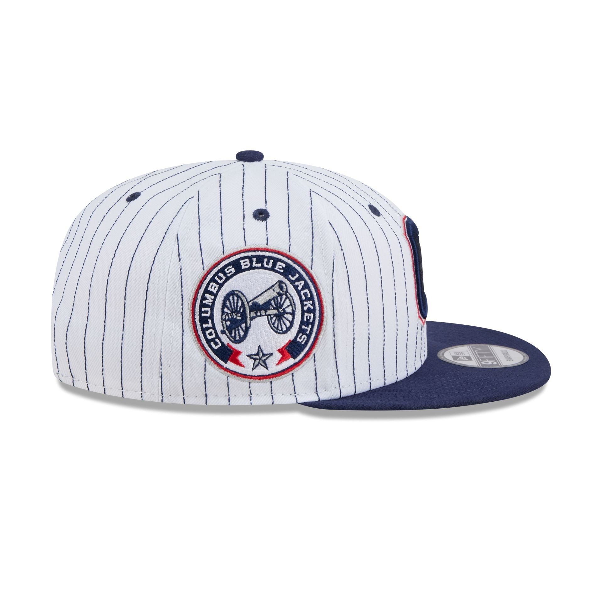 Columbus Blue Jackets Deceptor Pinstripe 9FIFTY Snapback Hat - Image 4