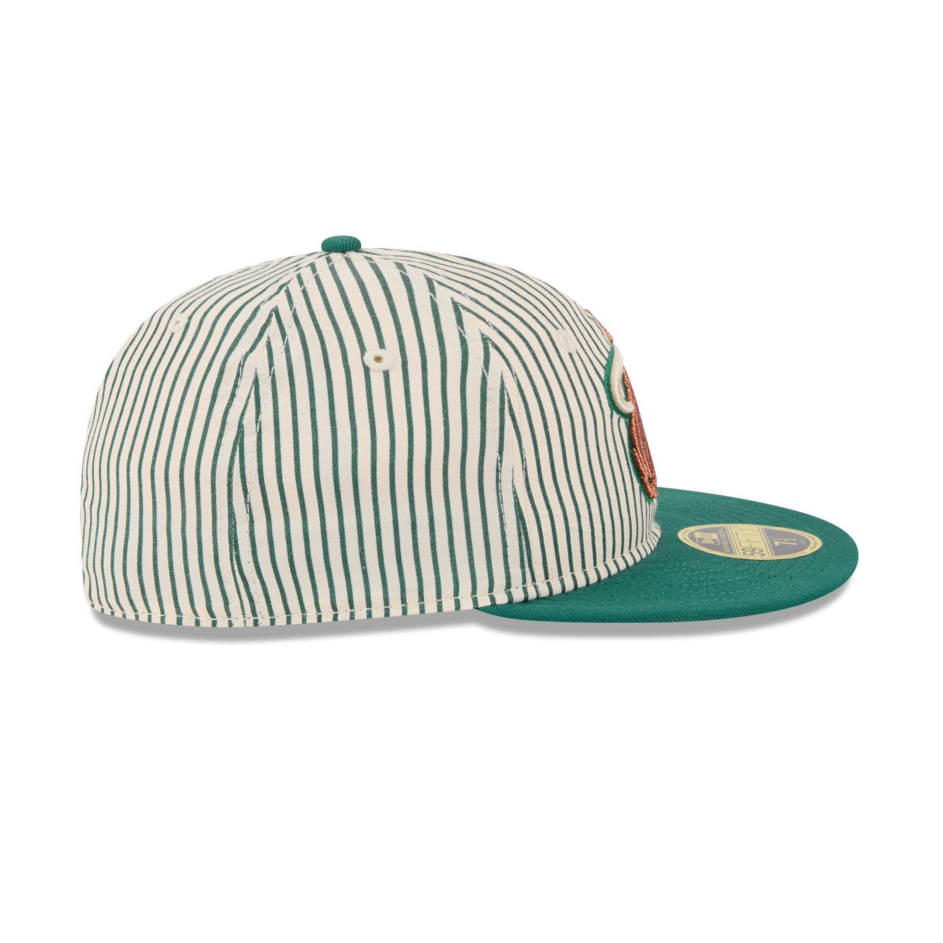 Just Caps Seersucker Miami Heat Retro Crown 59FIFTY Fitted Hat - Image 5