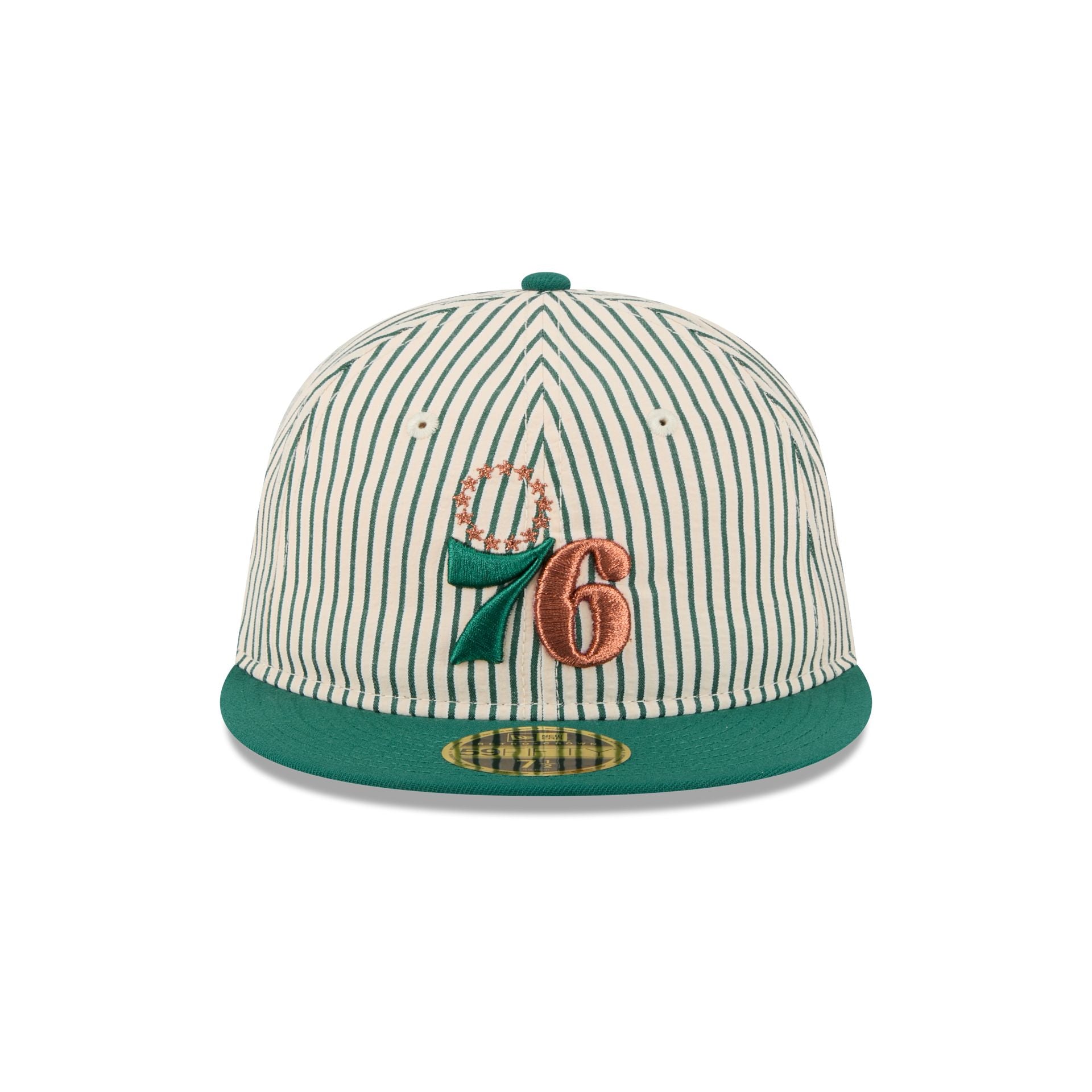 Just Caps Seersucker Philadelphia 76ers Retro Crown 59FIFTY Fitted Hat - Image 2