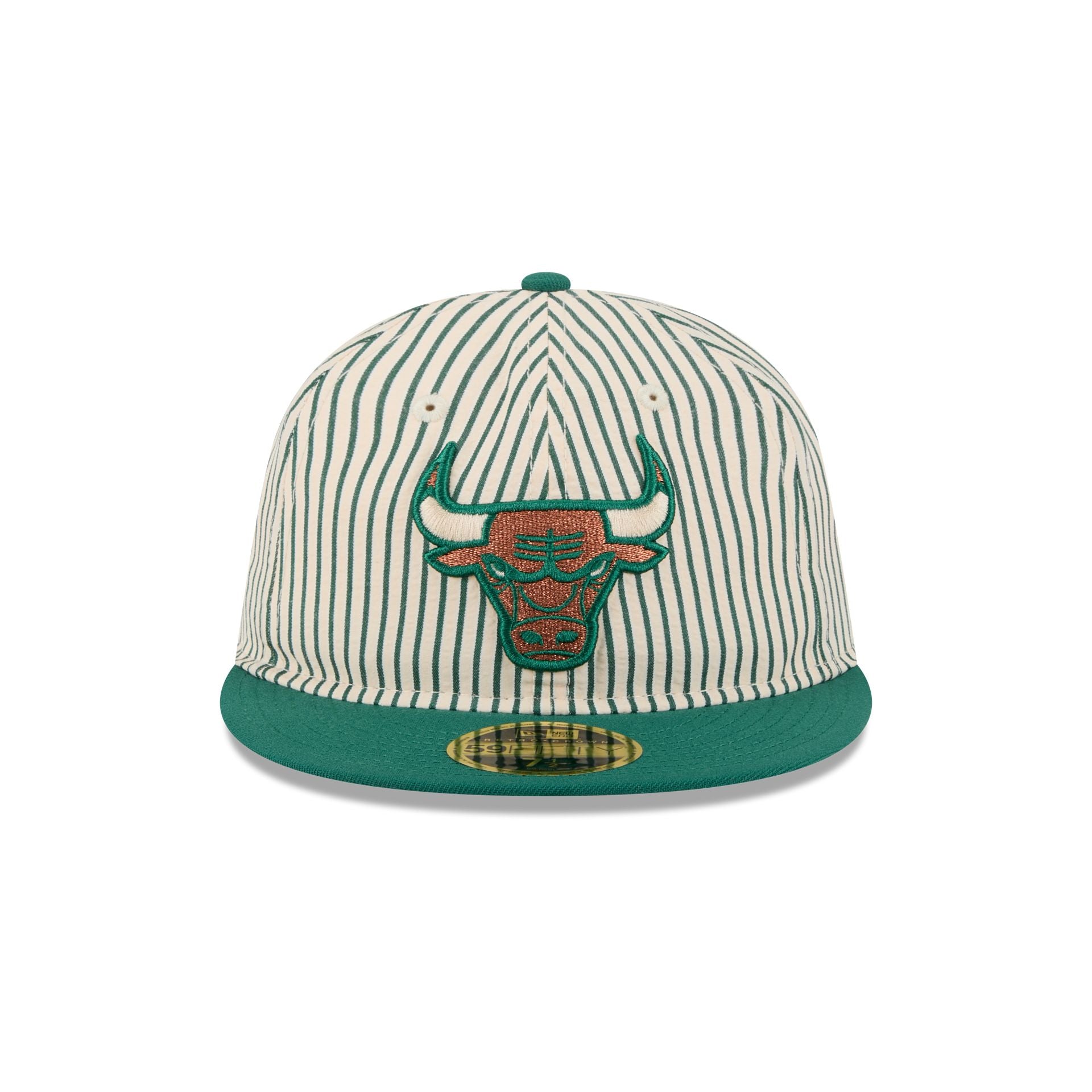 Just Caps Seersucker Chicago Bulls Retro Crown 59FIFTY Fitted Hat - Image 2