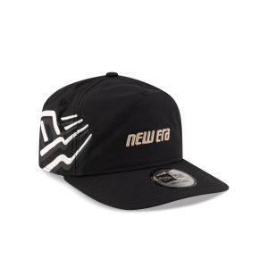 New Era Branded Raised Flag Black Golfer Hat