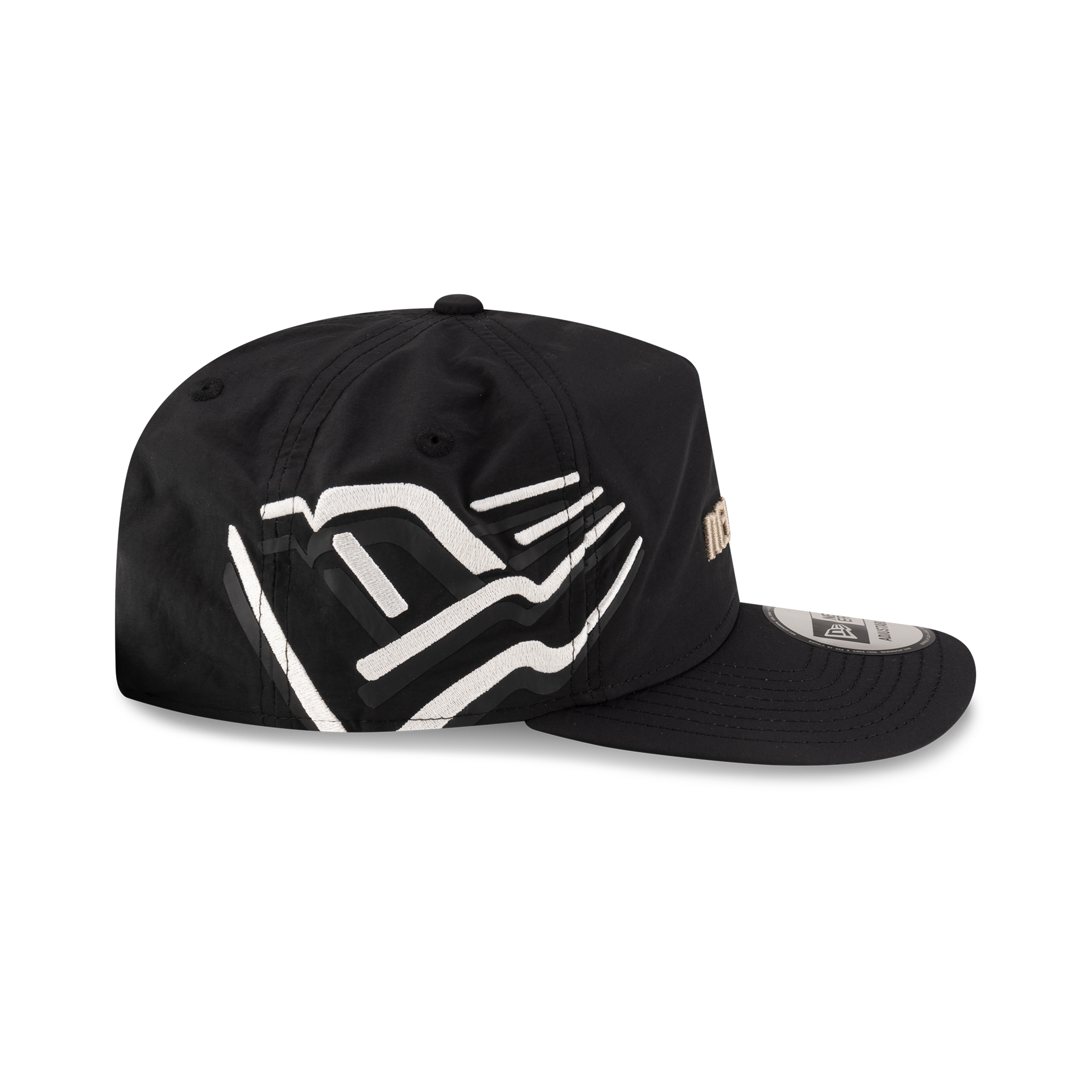 New Era Branded Raised Flag Black Golfer Hat - Image 4