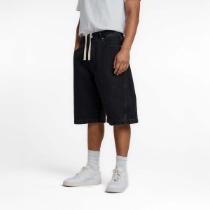 New Era Branded Warehouse Black Jean Shorts