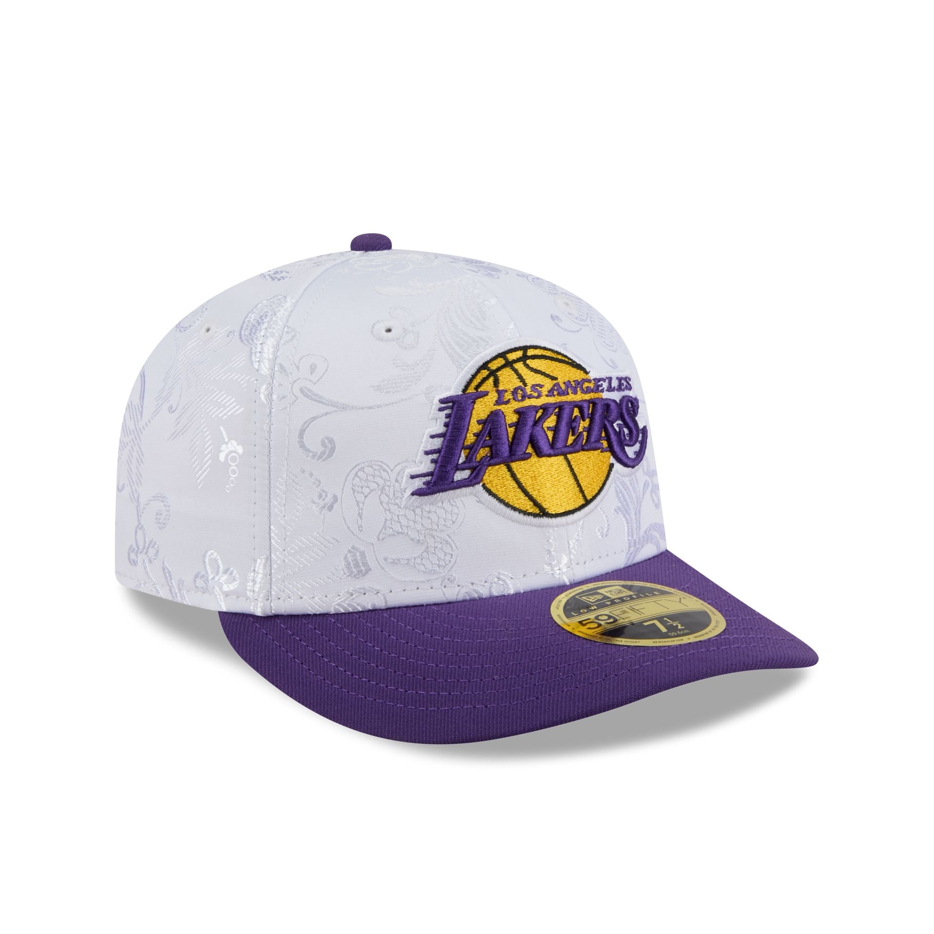 Los Angeles Lakers Floral Shine Low Profile 59FIFTY Fitted Hat - Image 3