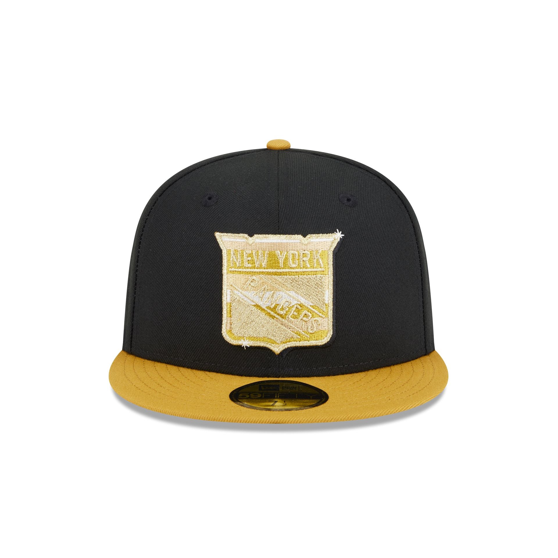 New York Rangers Metallic Gold Logo 59FIFTY Fitted Hat - Image 2