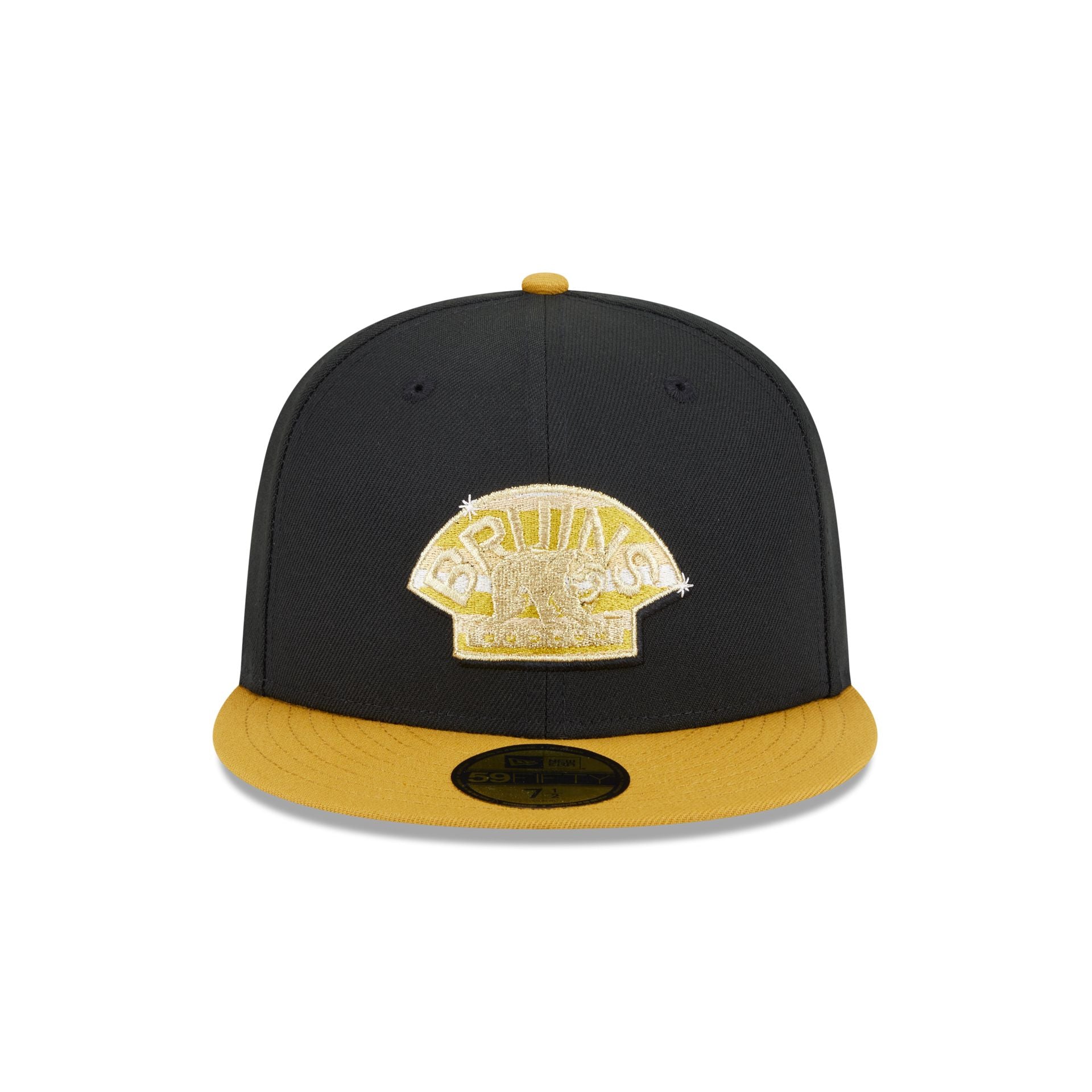 Boston Bruins Metallic Gold Logo 59FIFTY Fitted Hat - Image 2