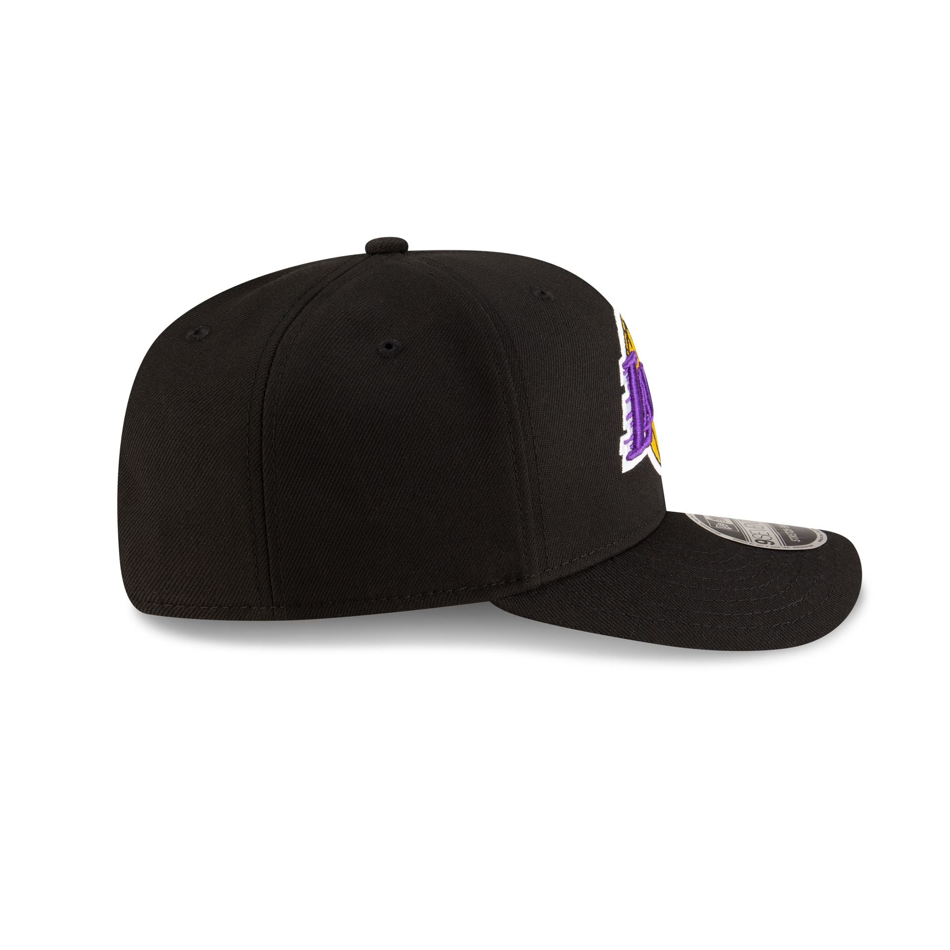 Los Angeles Lakers Team Black 9SEVENTY Stretch-Snap Hat - Image 5