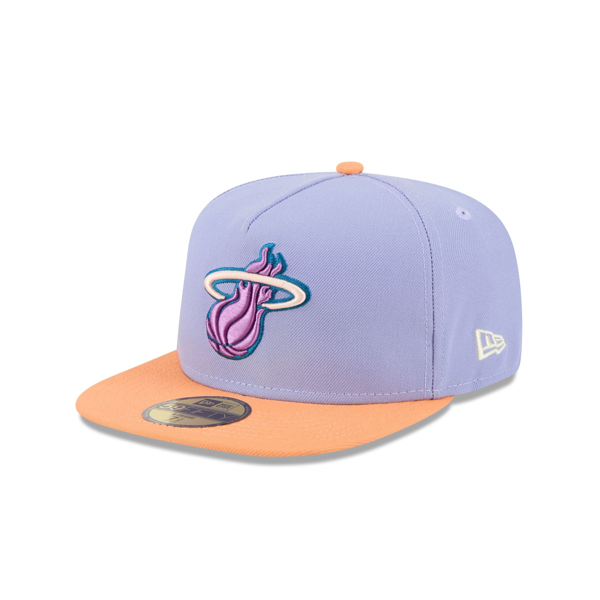 Miami Heat Lavender 59FIFTY A-Frame Fitted Hat - Image 3