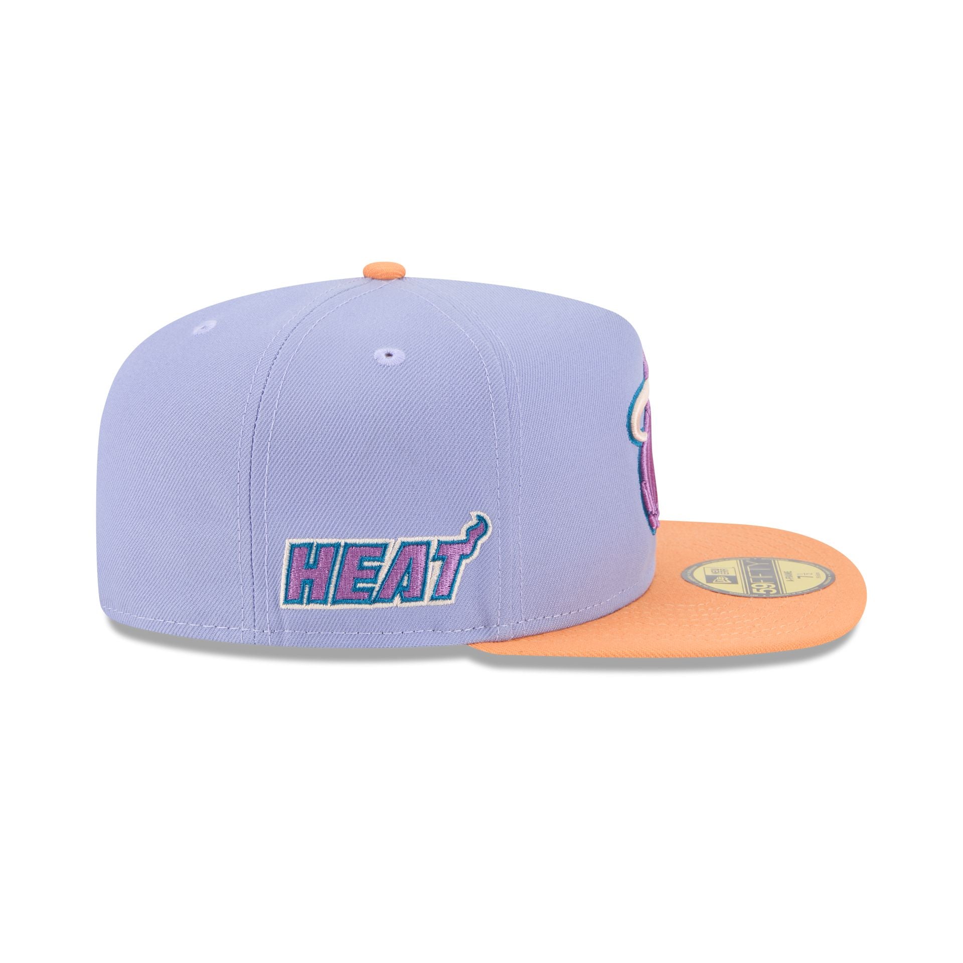 Miami Heat Lavender 59FIFTY A-Frame Fitted Hat - Image 4
