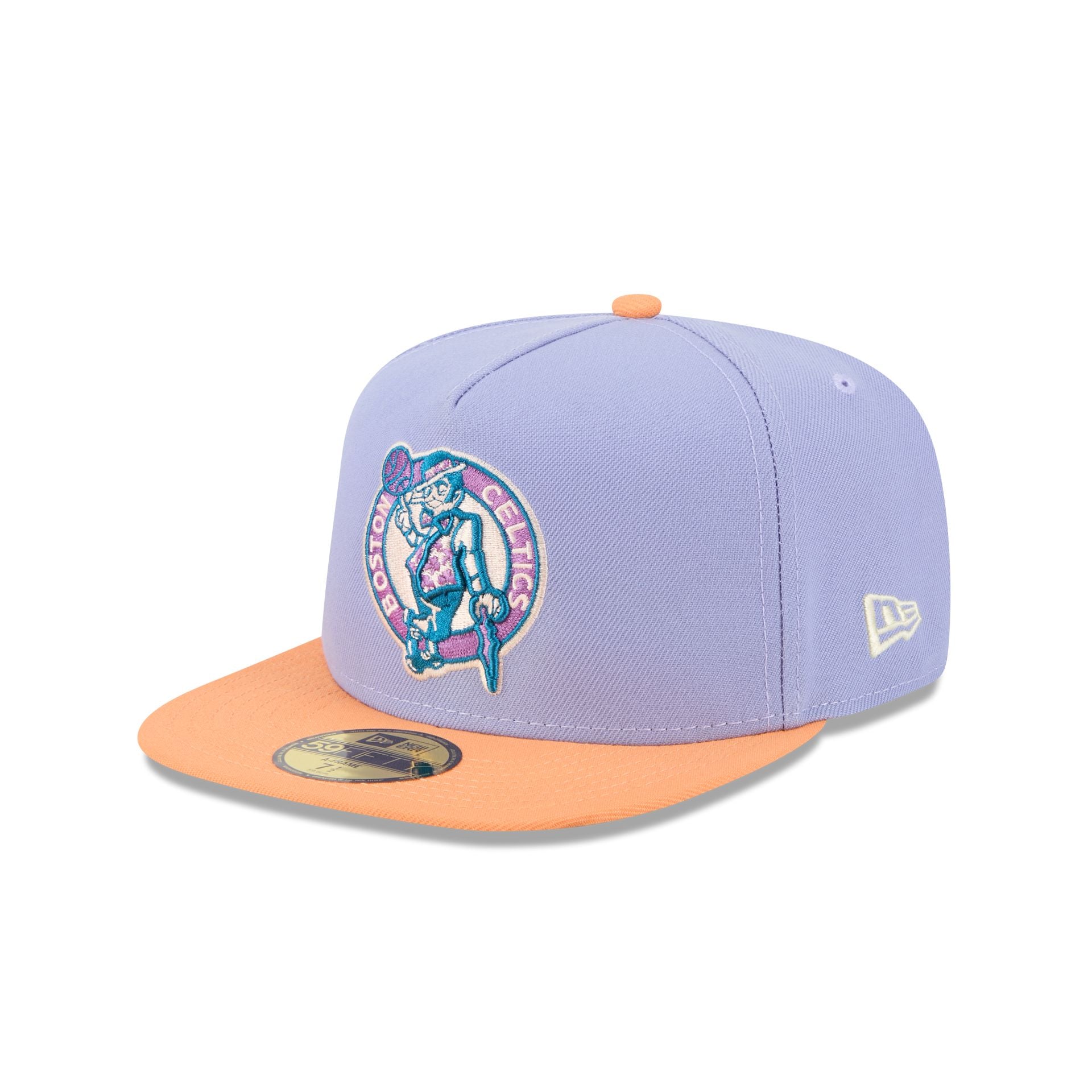 Boston Celtics Lavender 59FIFTY A-Frame Fitted Hat - Image 3
