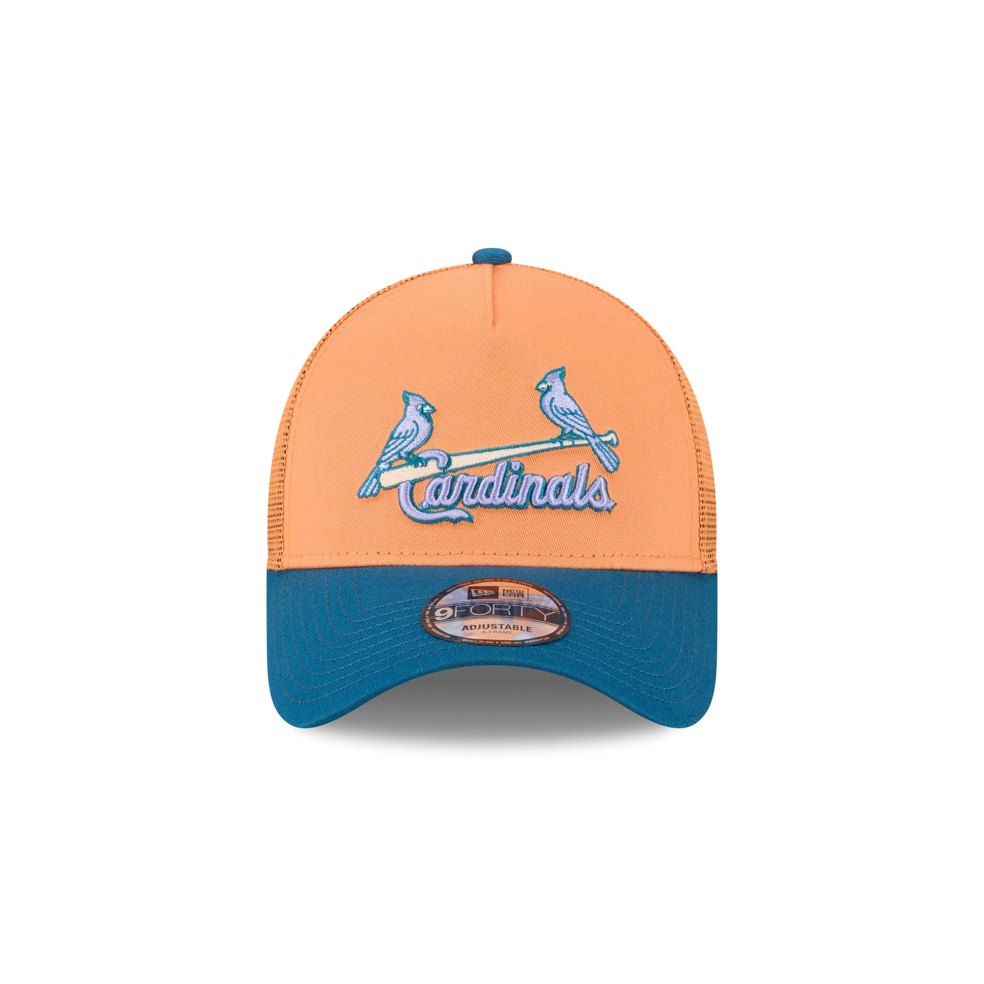 St. Louis Cardinals Orange Glaze 9FORTY A-Frame Trucker Hat - Image 2