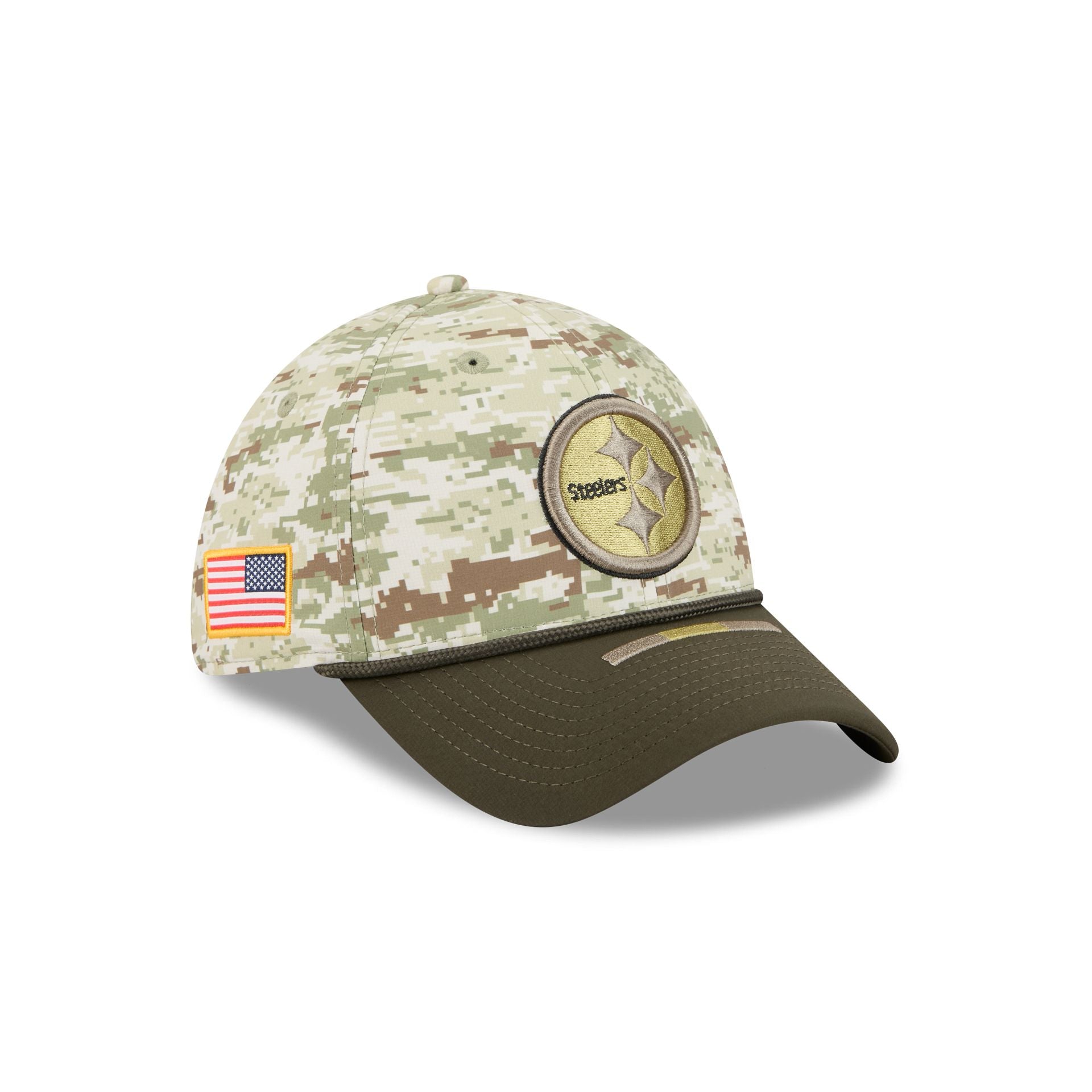 Pittsburgh Steelers 2025 Salute to Service Digi Camo 39THIRTY Stretch Fit Hat