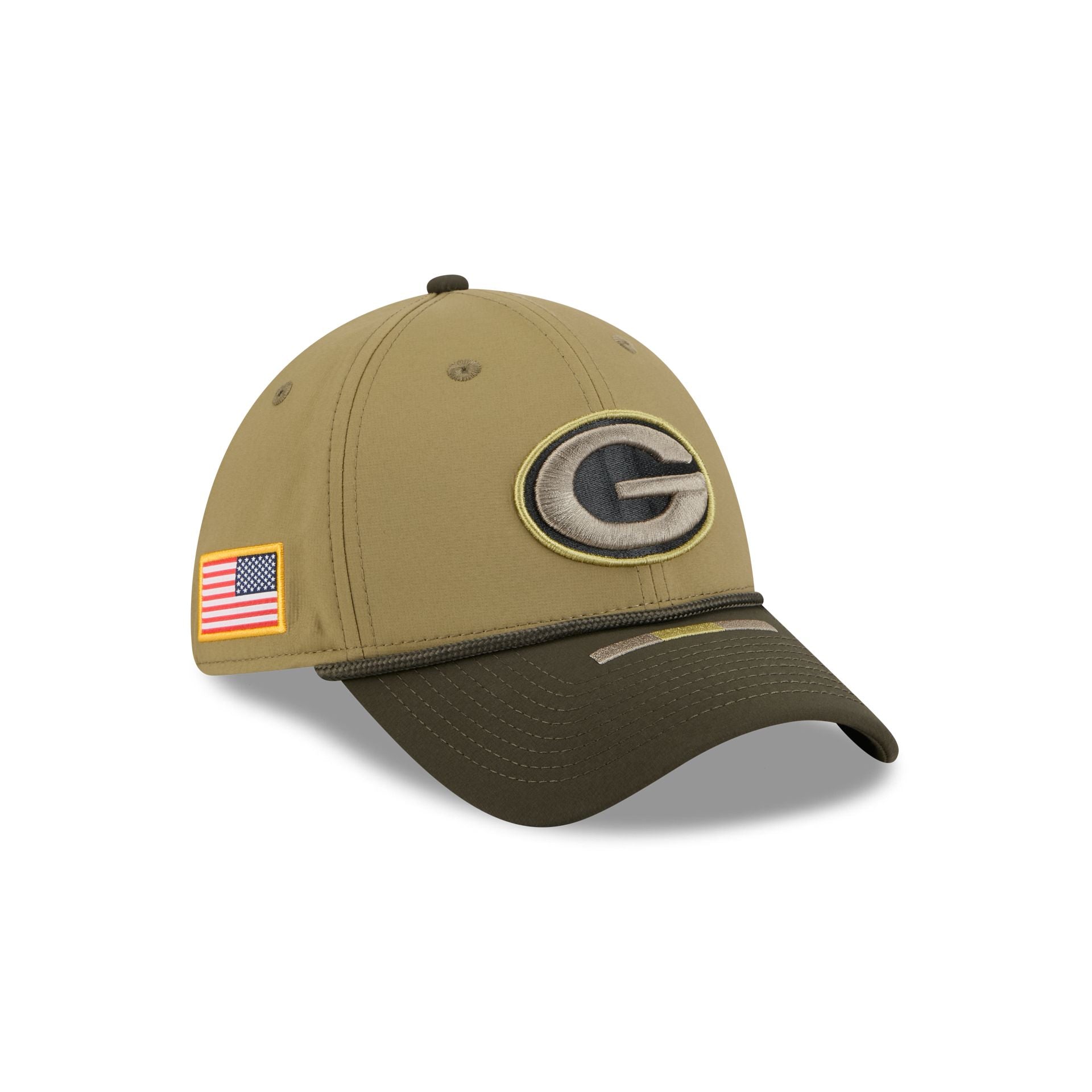 Green Bay Packers 2025 Salute to Service 39THIRTY Stretch Fit Hat