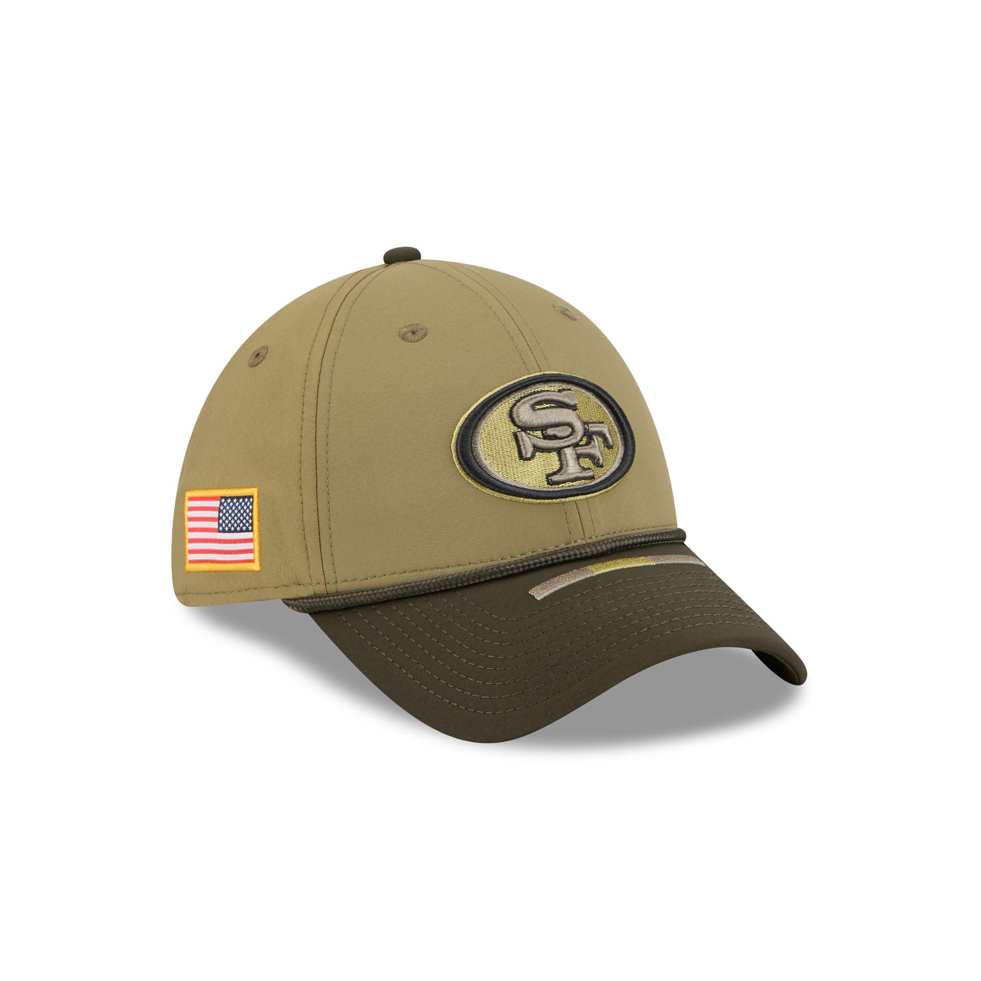 San Francisco 49ers 2025 Salute to Service 39THIRTY Stretch Fit Hat